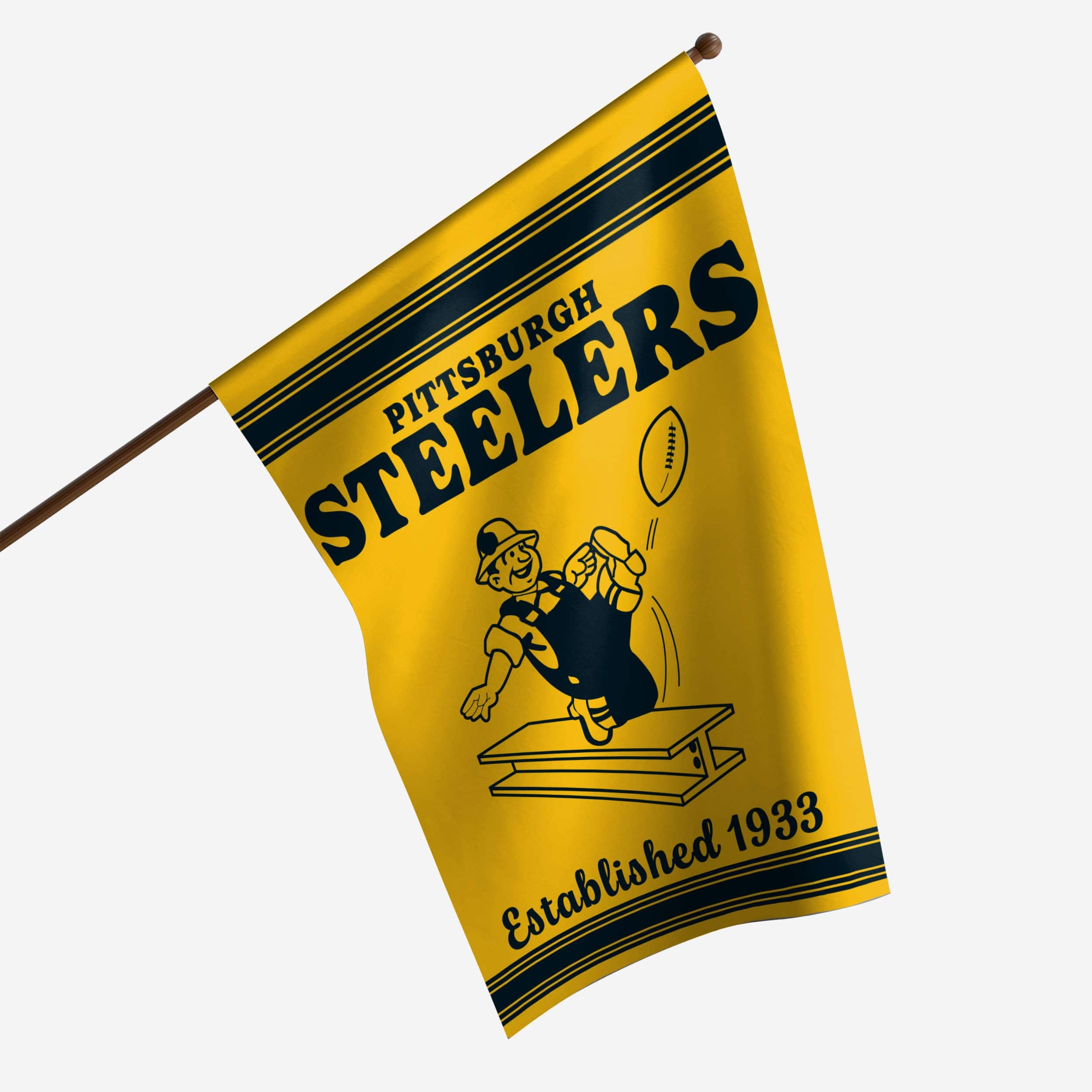 Pittsburgh Steelers Vertical Retro Flag