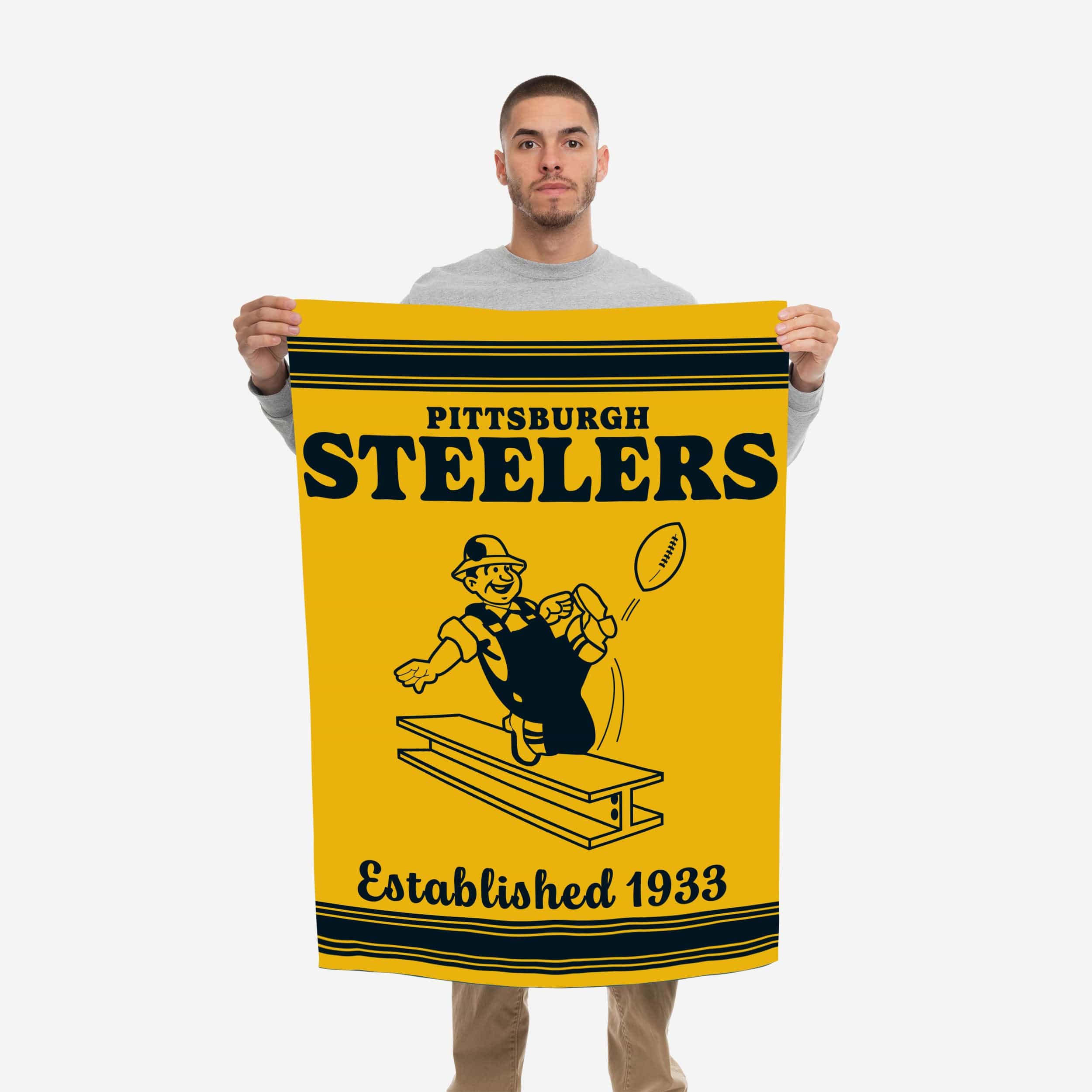 Pittsburgh Steelers Vertical Retro Flag - Image 2