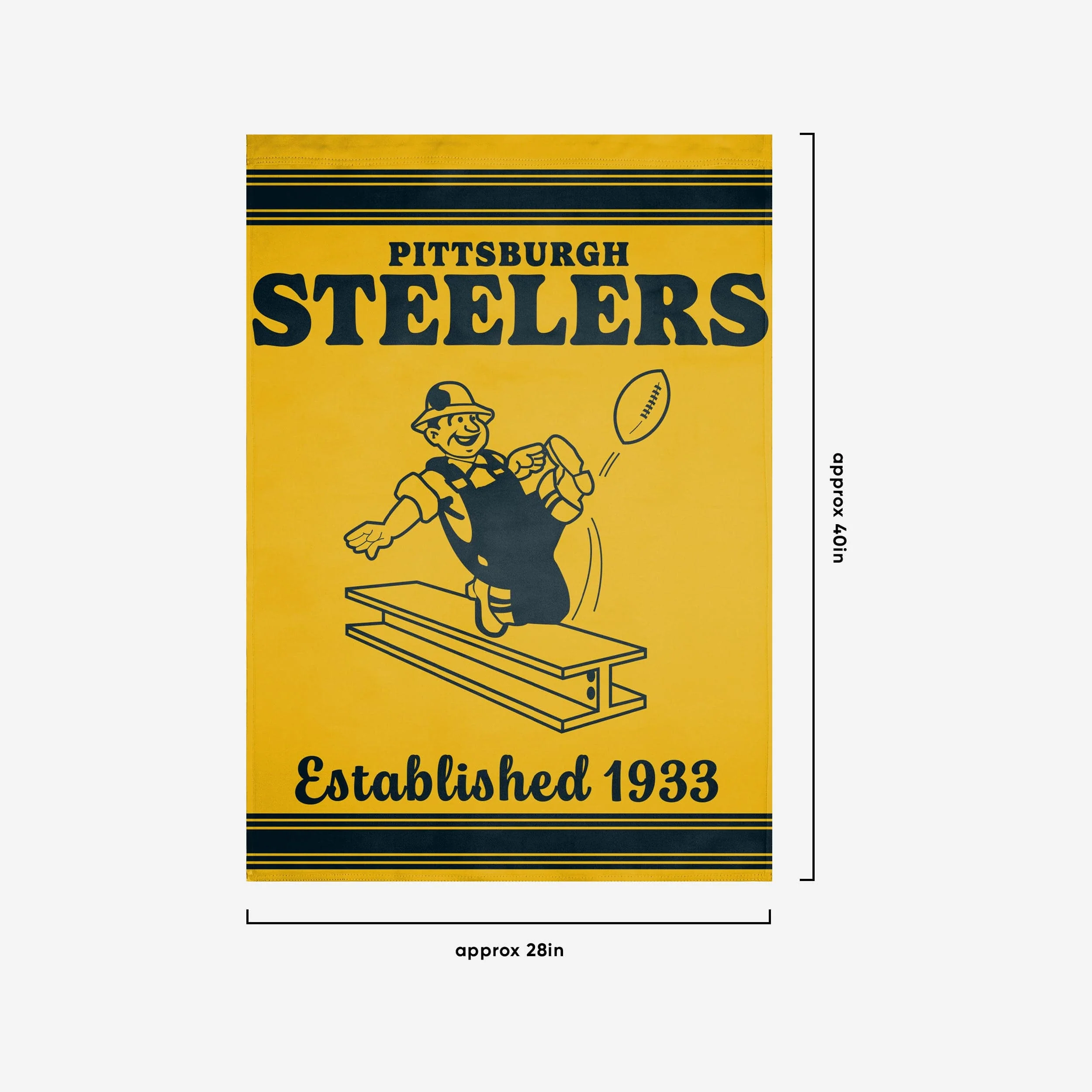Pittsburgh Steelers Vertical Retro Flag - Image 3