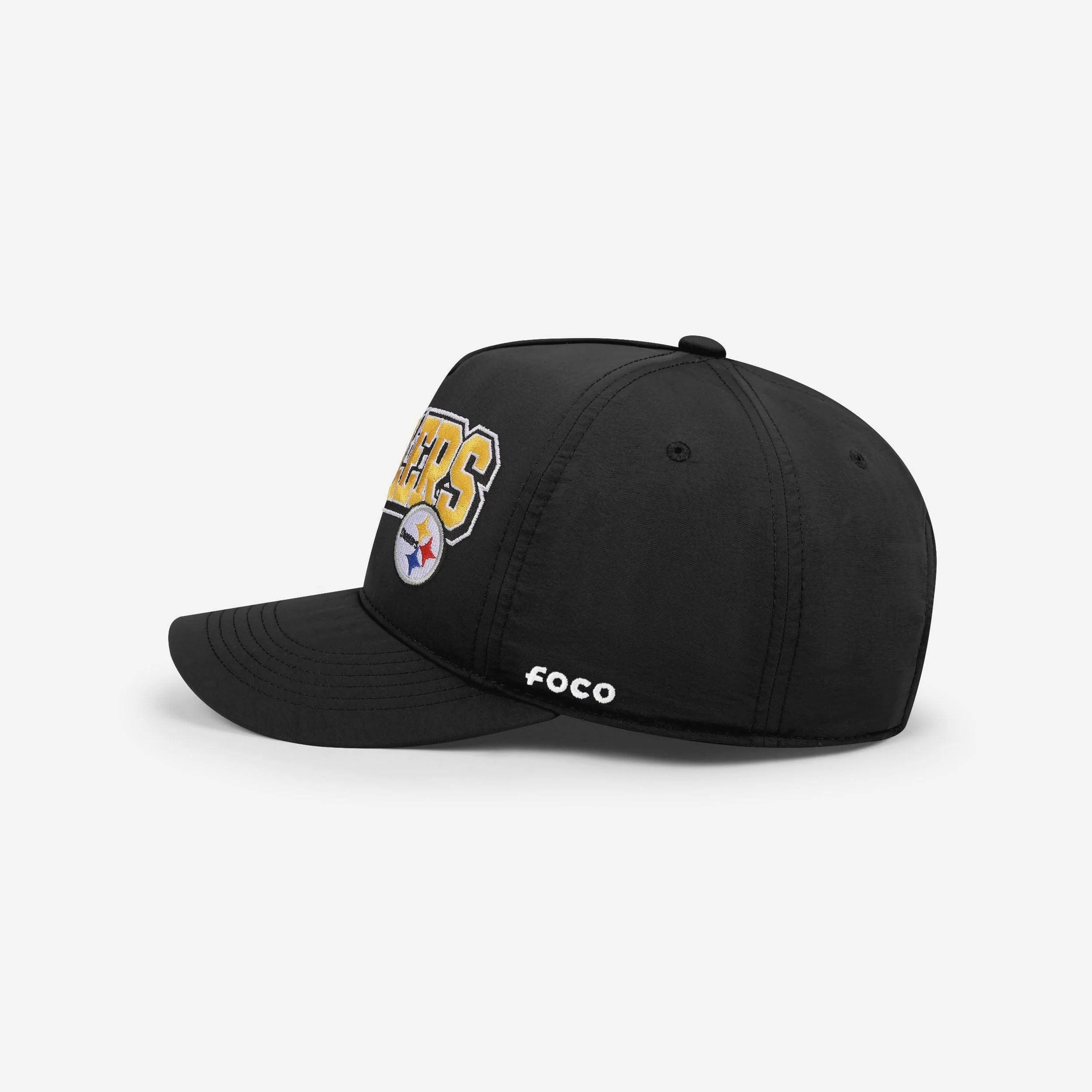Pittsburgh Steelers Wavy Wordmark Poly Marquee RF Cap - Image 2