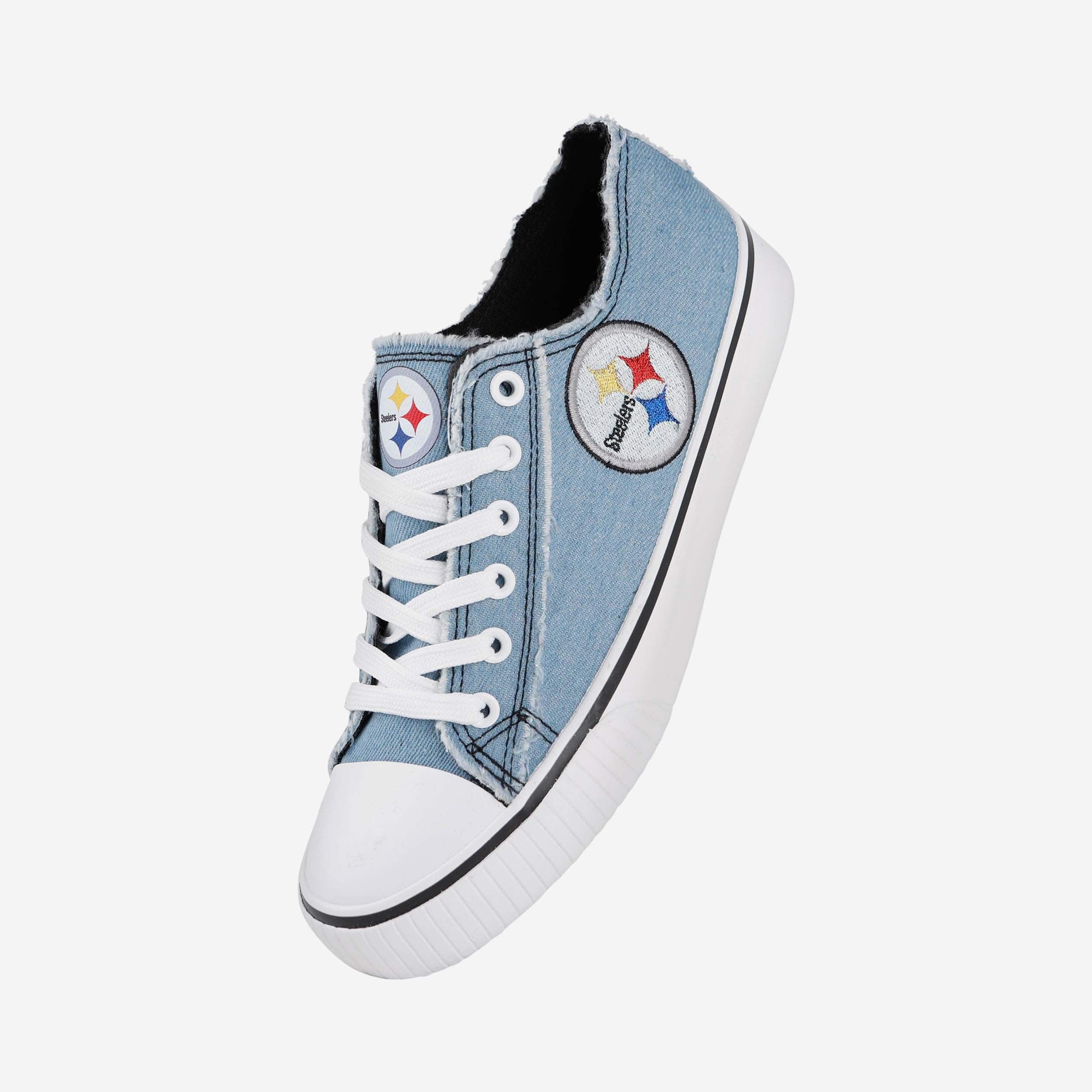 Pittsburgh Steelers Womens Denim Low Top Canvas Shoe - Image 2