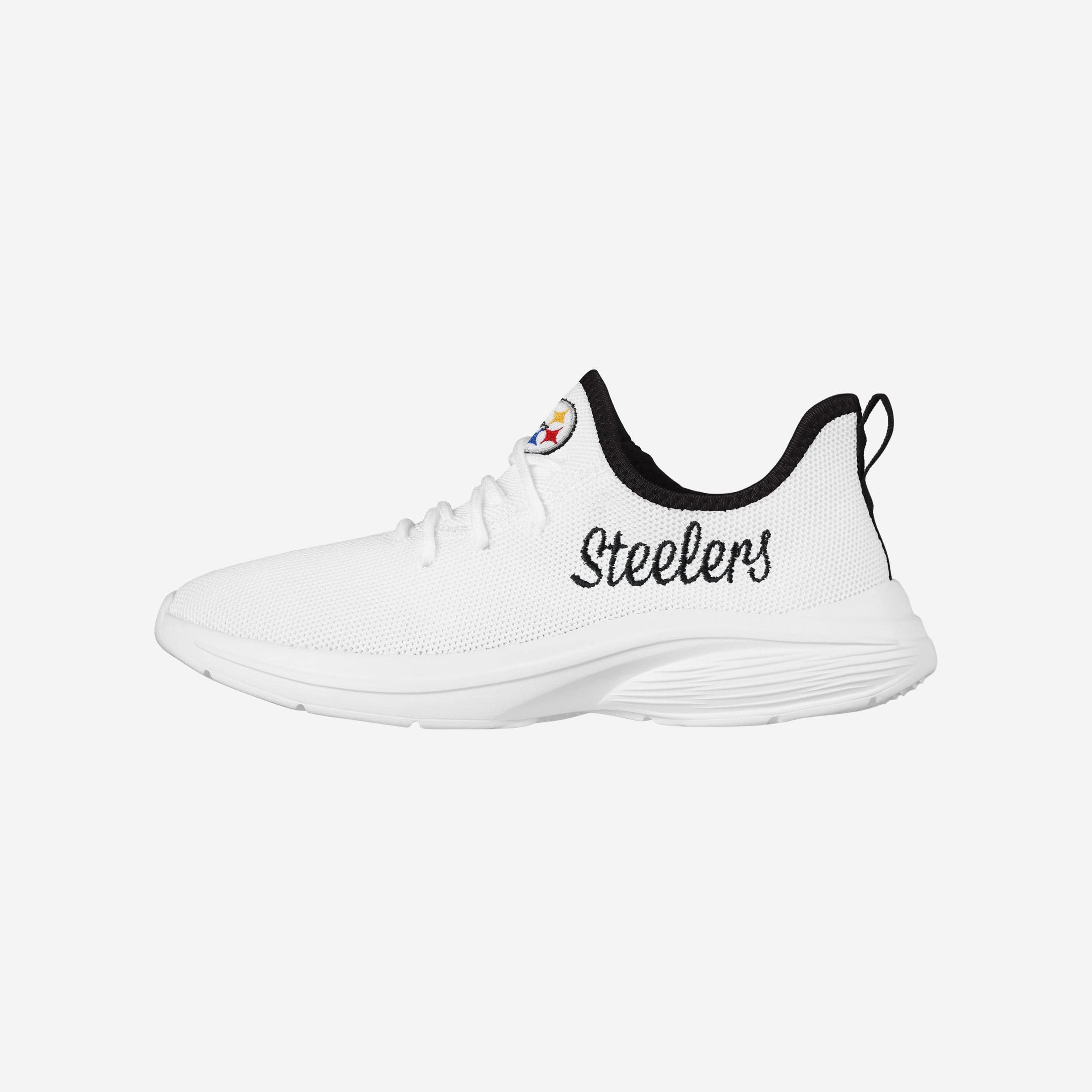 Pittsburgh Steelers Womens Midsole White Sneakers