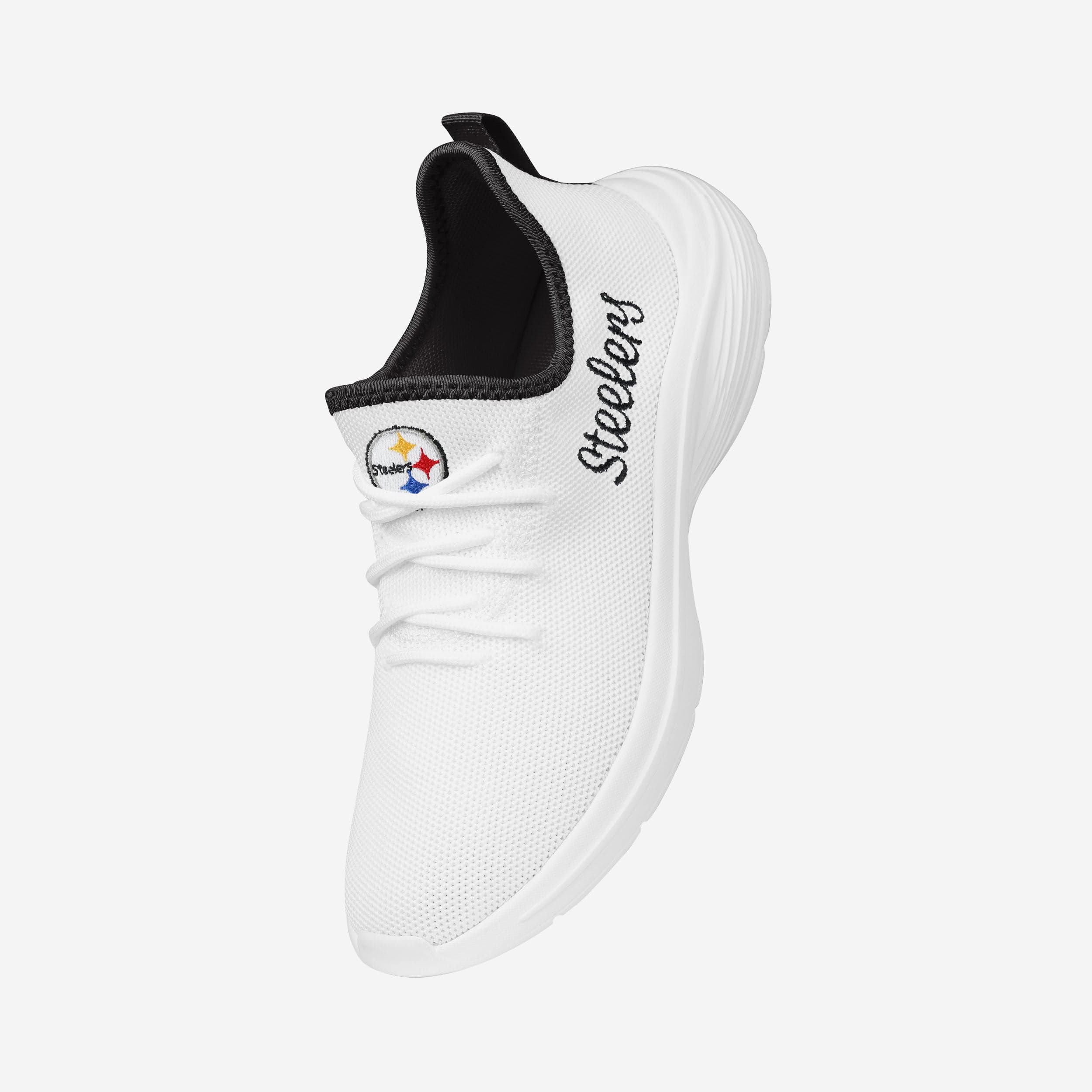 Pittsburgh Steelers Womens Midsole White Sneakers - Image 2