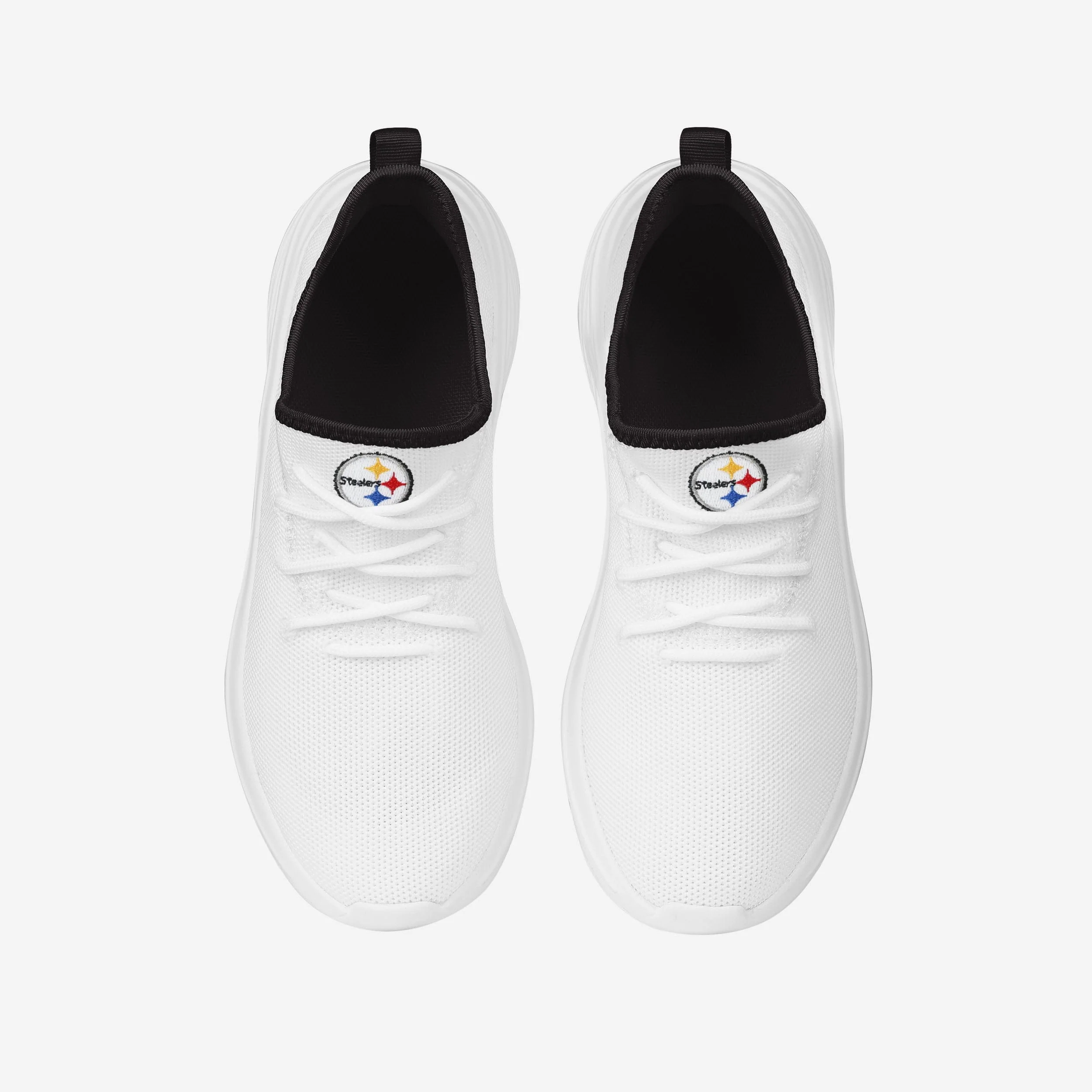 Pittsburgh Steelers Womens Midsole White Sneakers - Image 4