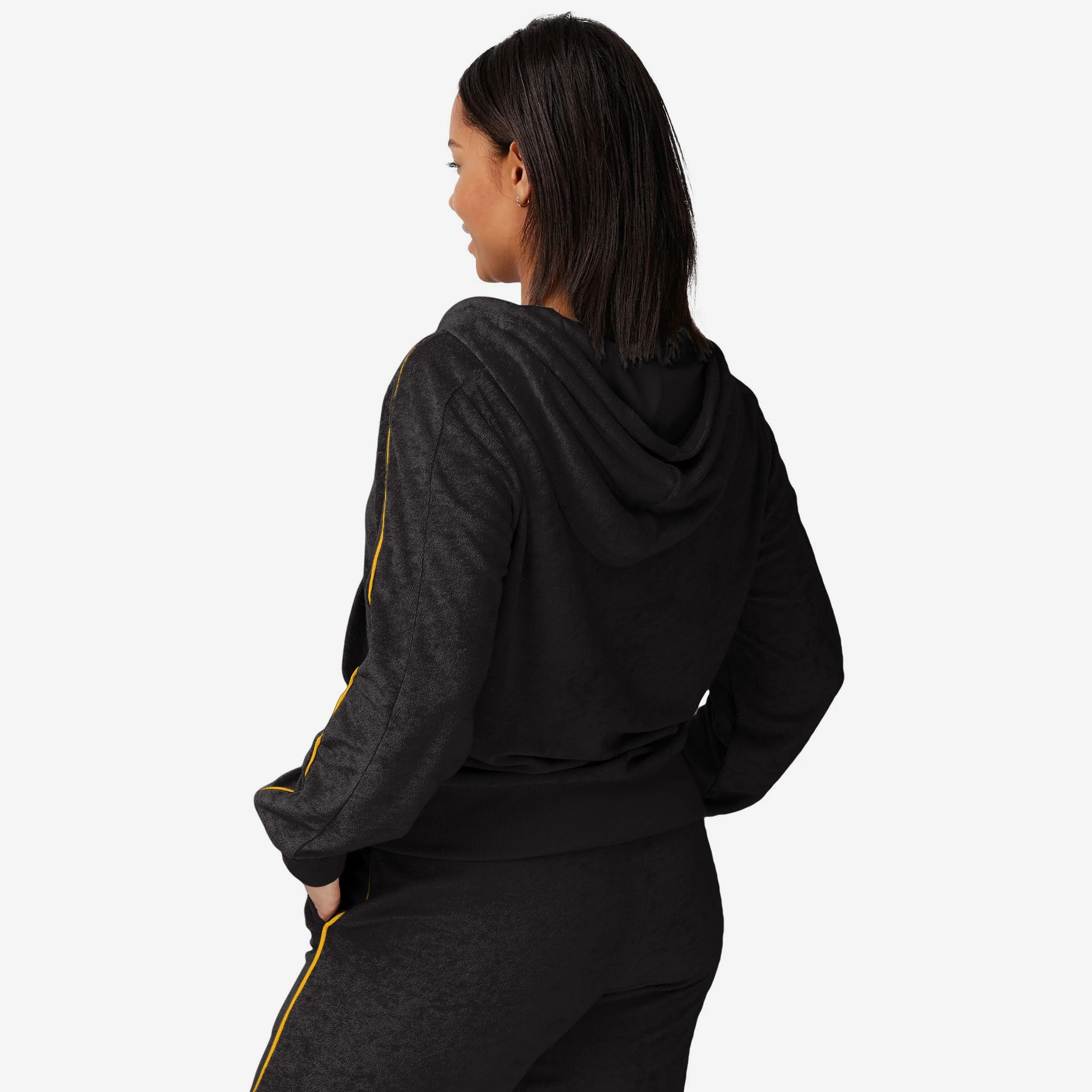 Pittsburgh Steelers Womens Terry Knit Zip Up Top - Image 2