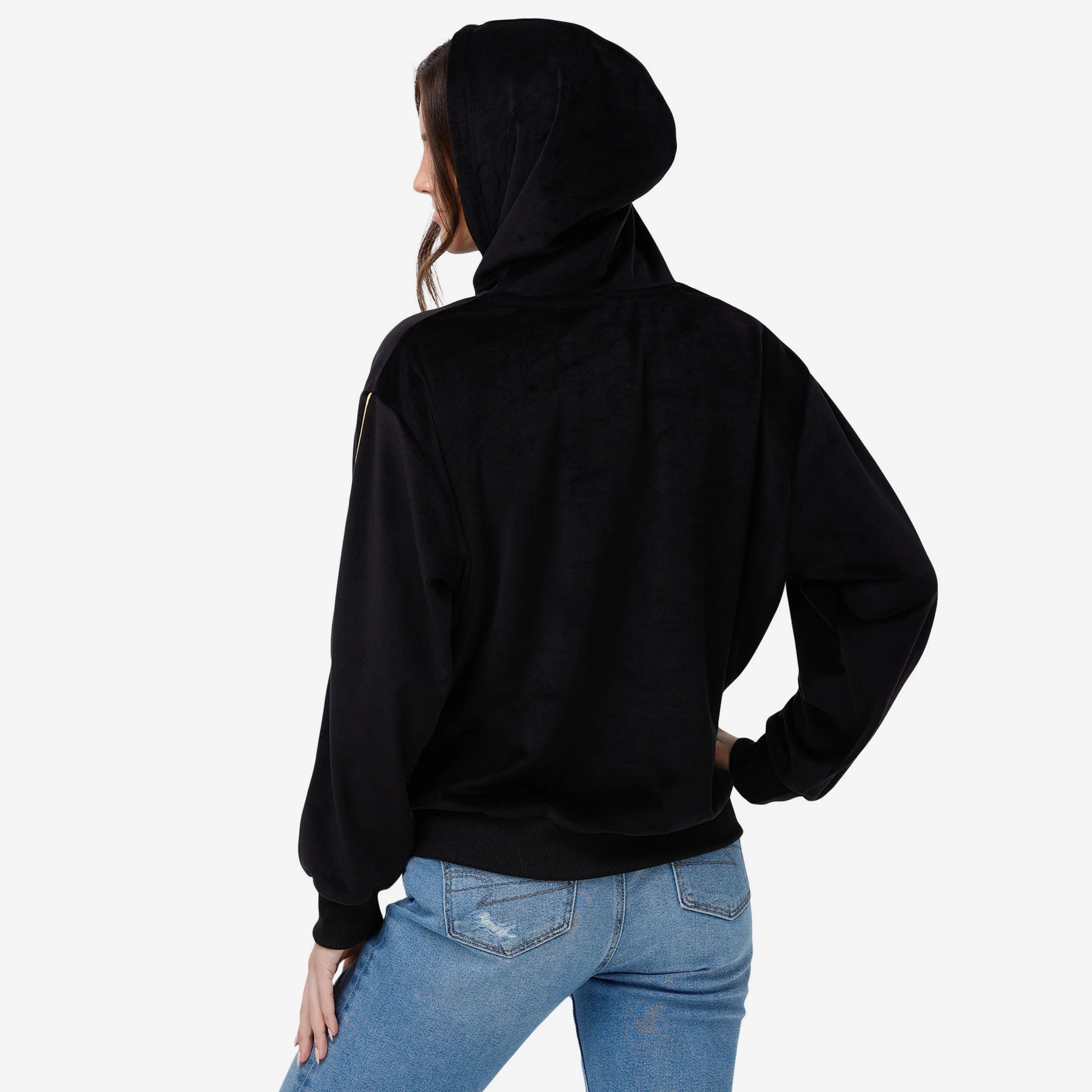 Pittsburgh Steelers Womens Velour Hooded Sweatshirt - Image 2
