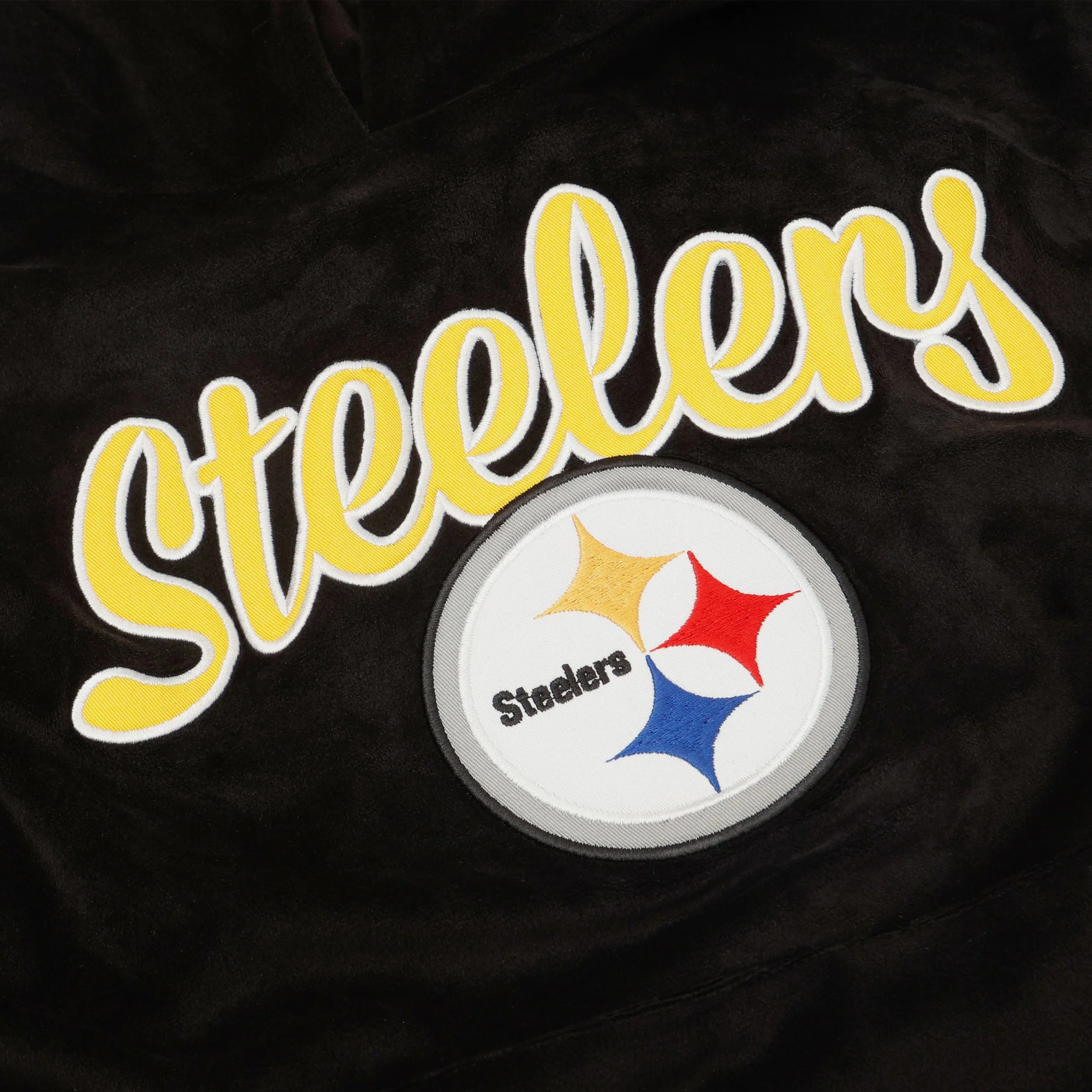 Pittsburgh Steelers Womens Velour Hooded Sweatshirt - Image 4