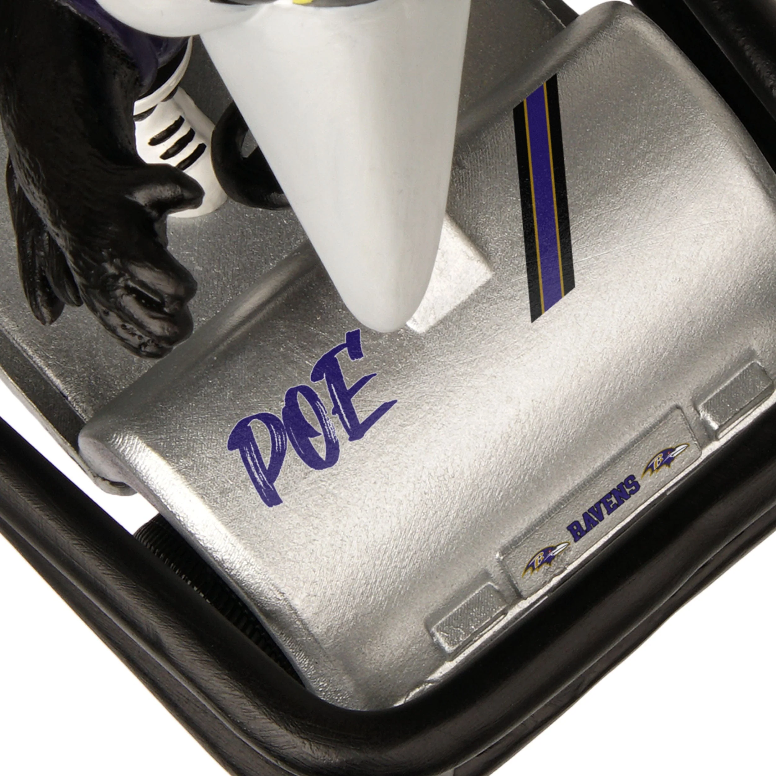 Poe Baltimore Ravens Helmet Cart Mascot Bobblehead - Image 3