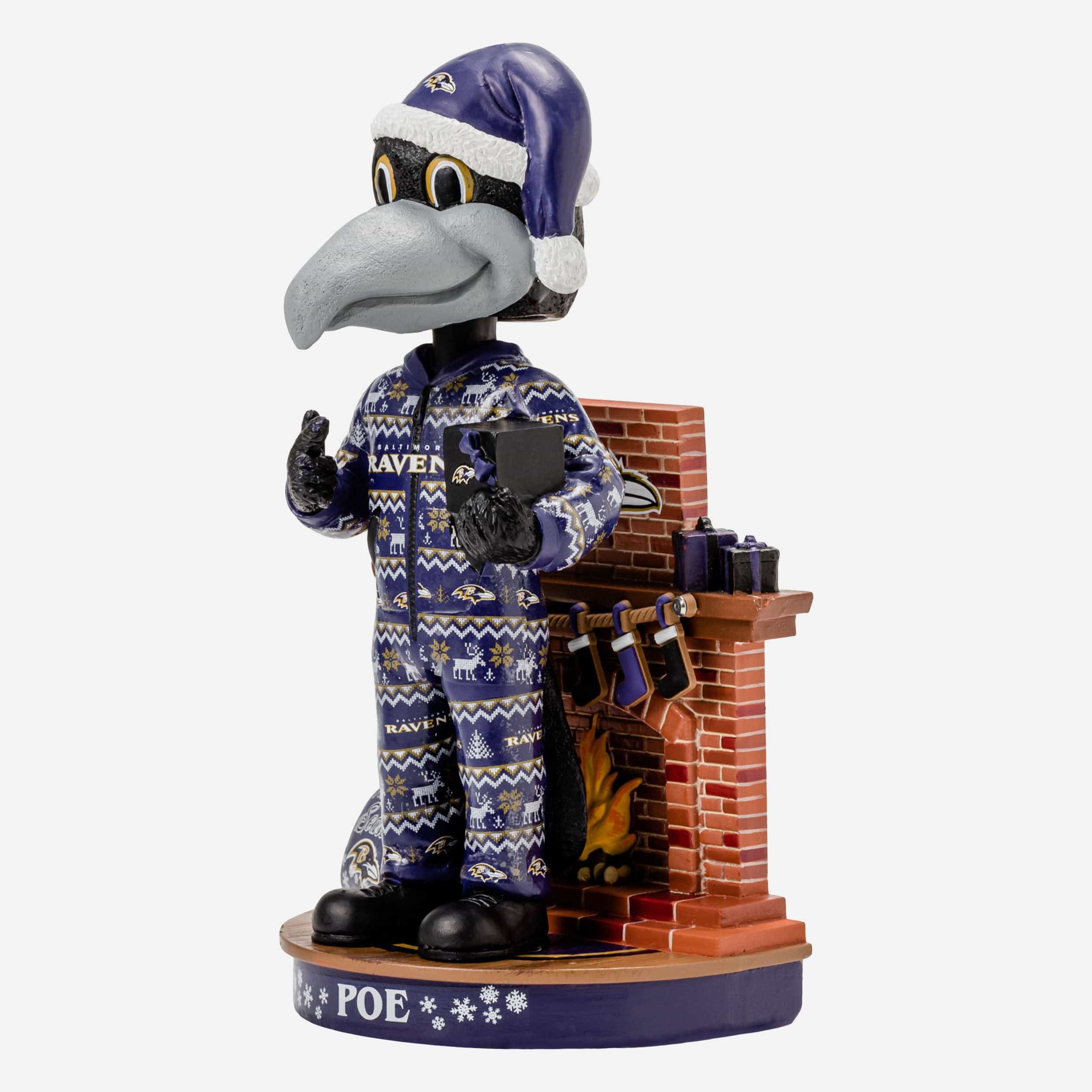 Poe Baltimore Ravens Holiday Mascot Bobblehead - Image 4