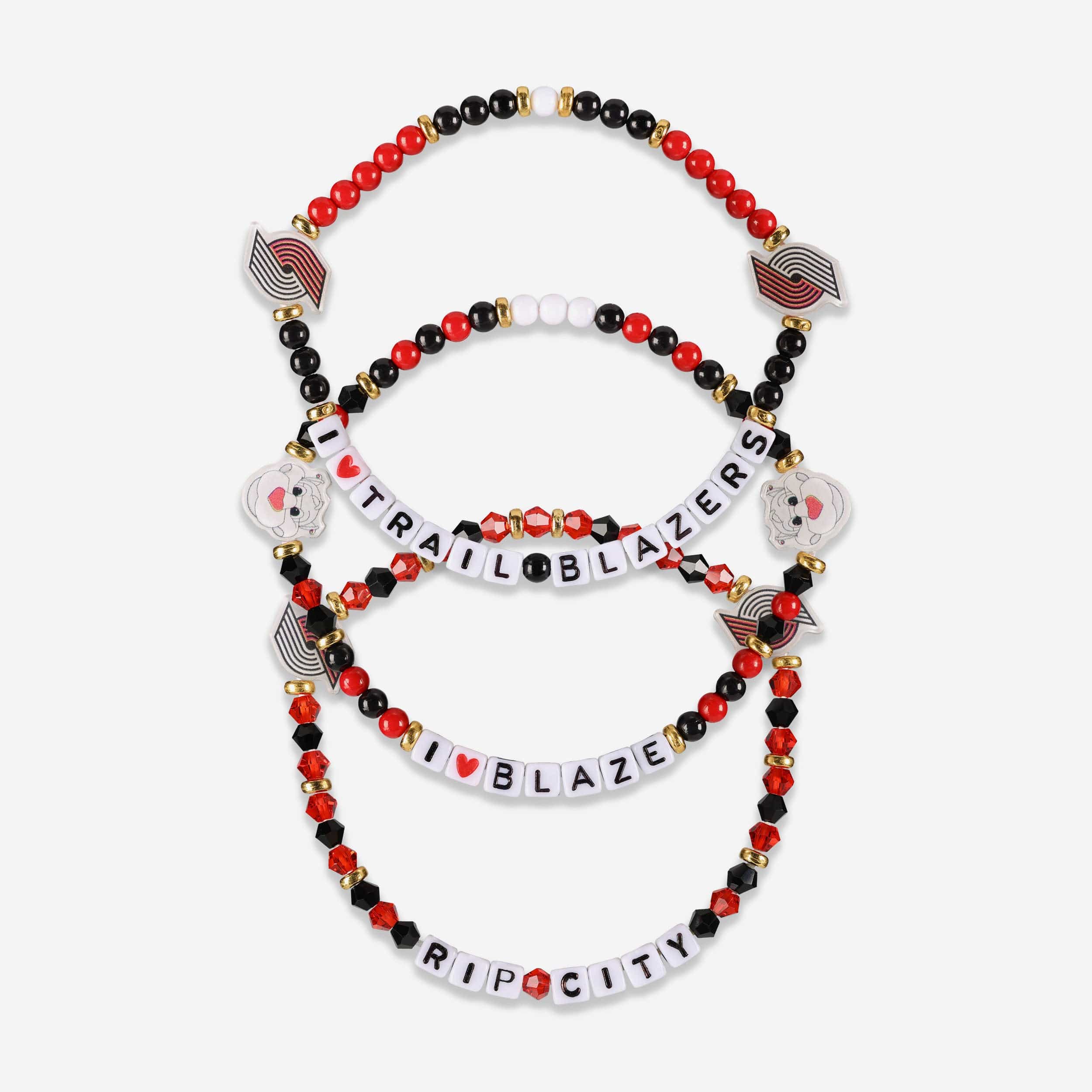 Portland Trail Blazers 3 Pack Friendship Bracelet