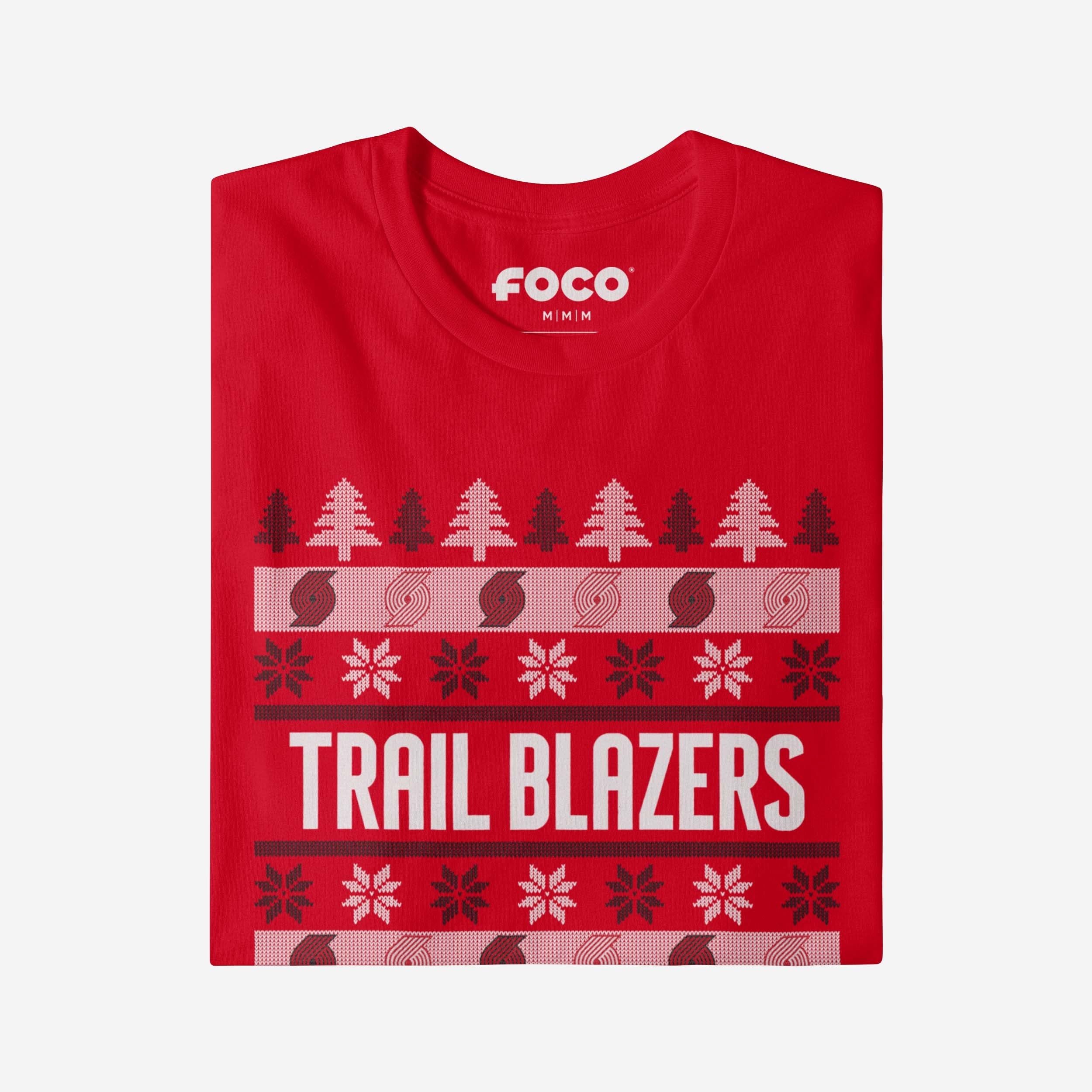 Portland Trail Blazers Holiday Sweater T-Shirt - Image 4