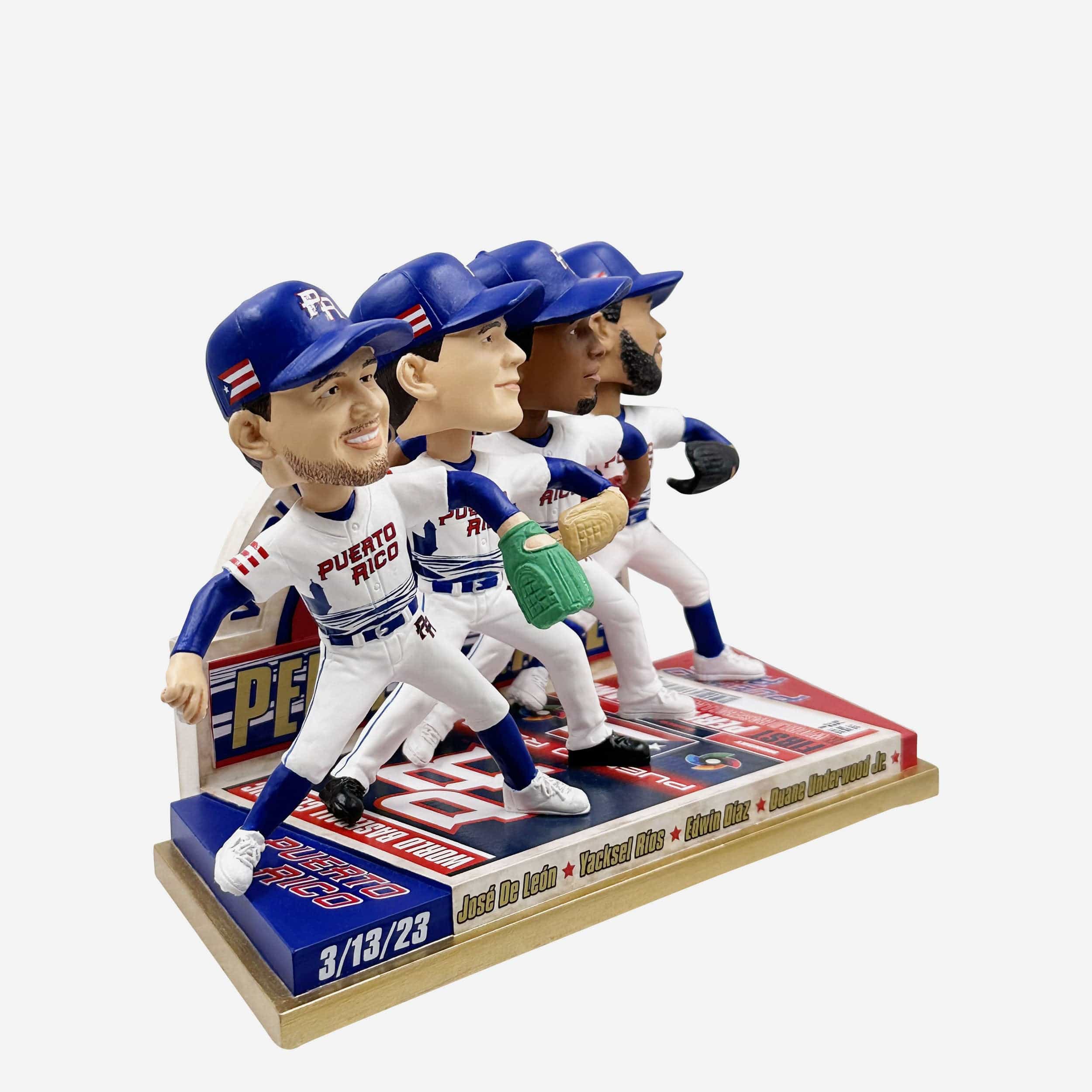 Puerto Rico 2023 World Baseball Classic Combined Perfect Game Mini Bobblehead Scene - Image 5