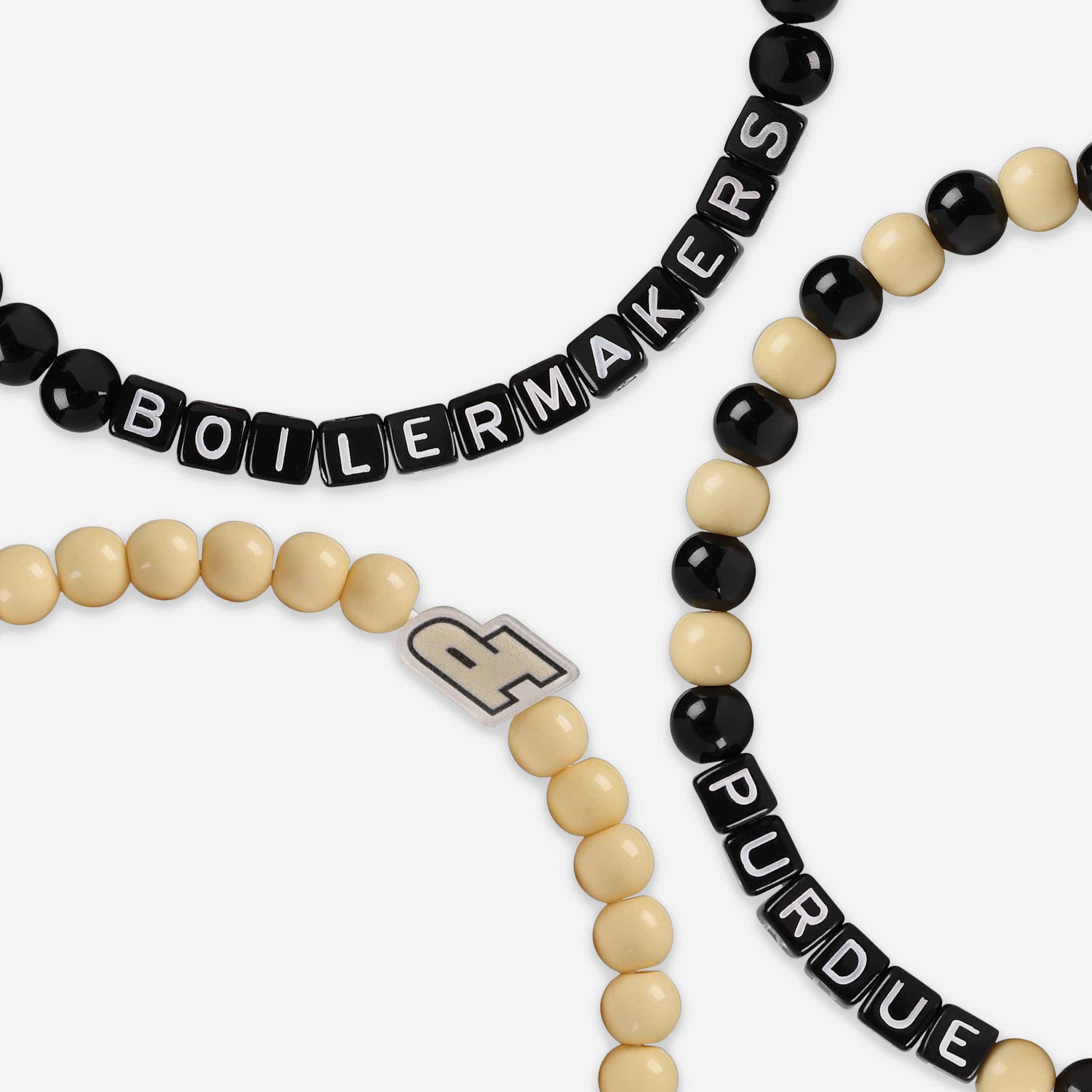 Purdue Boilermakers 3 Pack Beaded Friendship Bracelet - Image 2