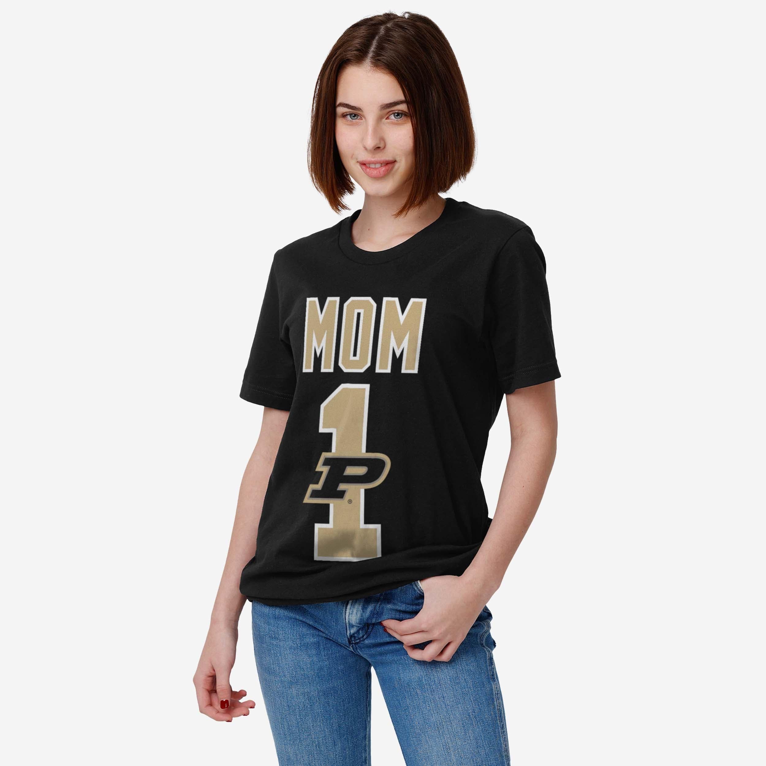 Purdue Boilermakers Number 1 Mom T-Shirt - Image 2