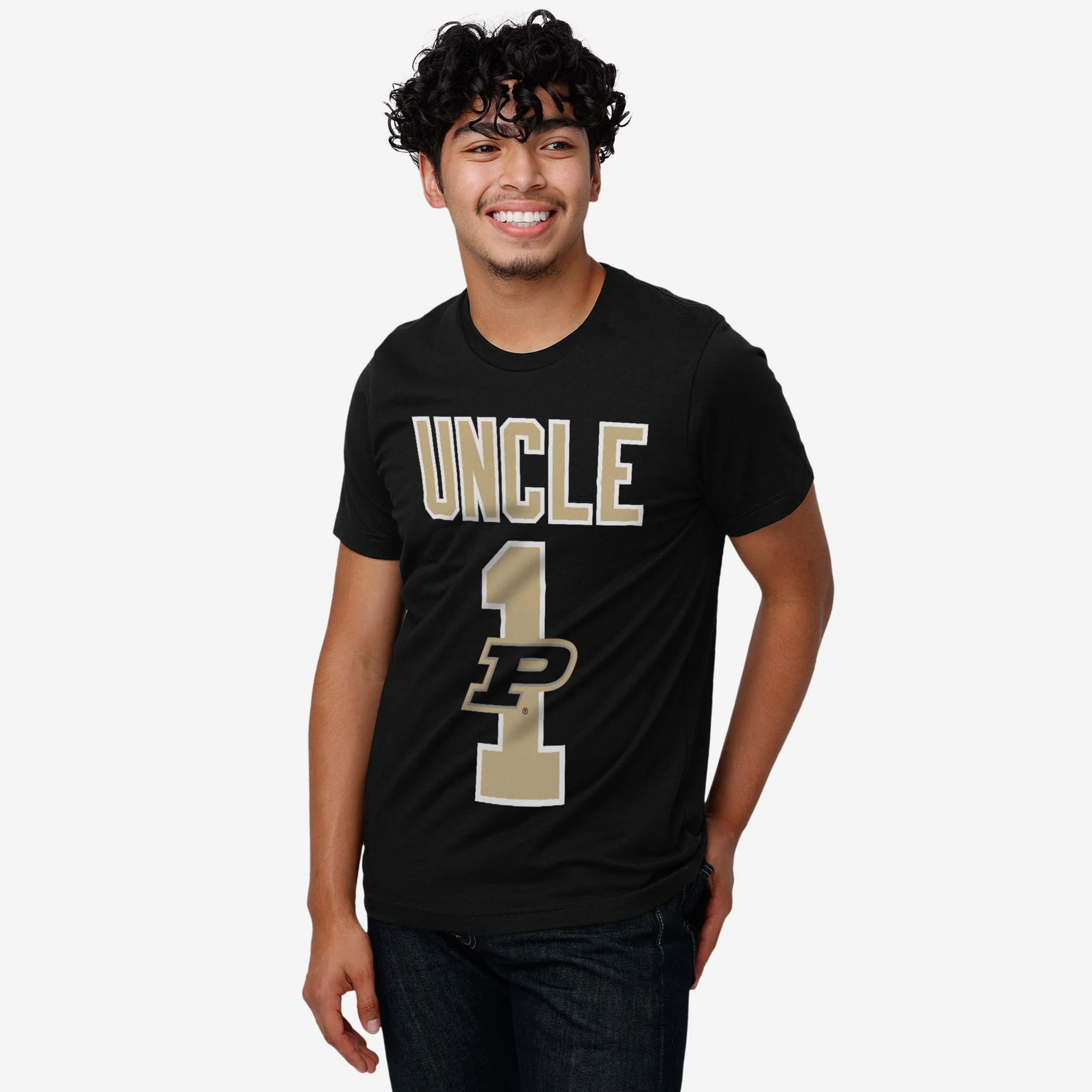Purdue Boilermakers Number 1 Uncle T-Shirt - Image 2