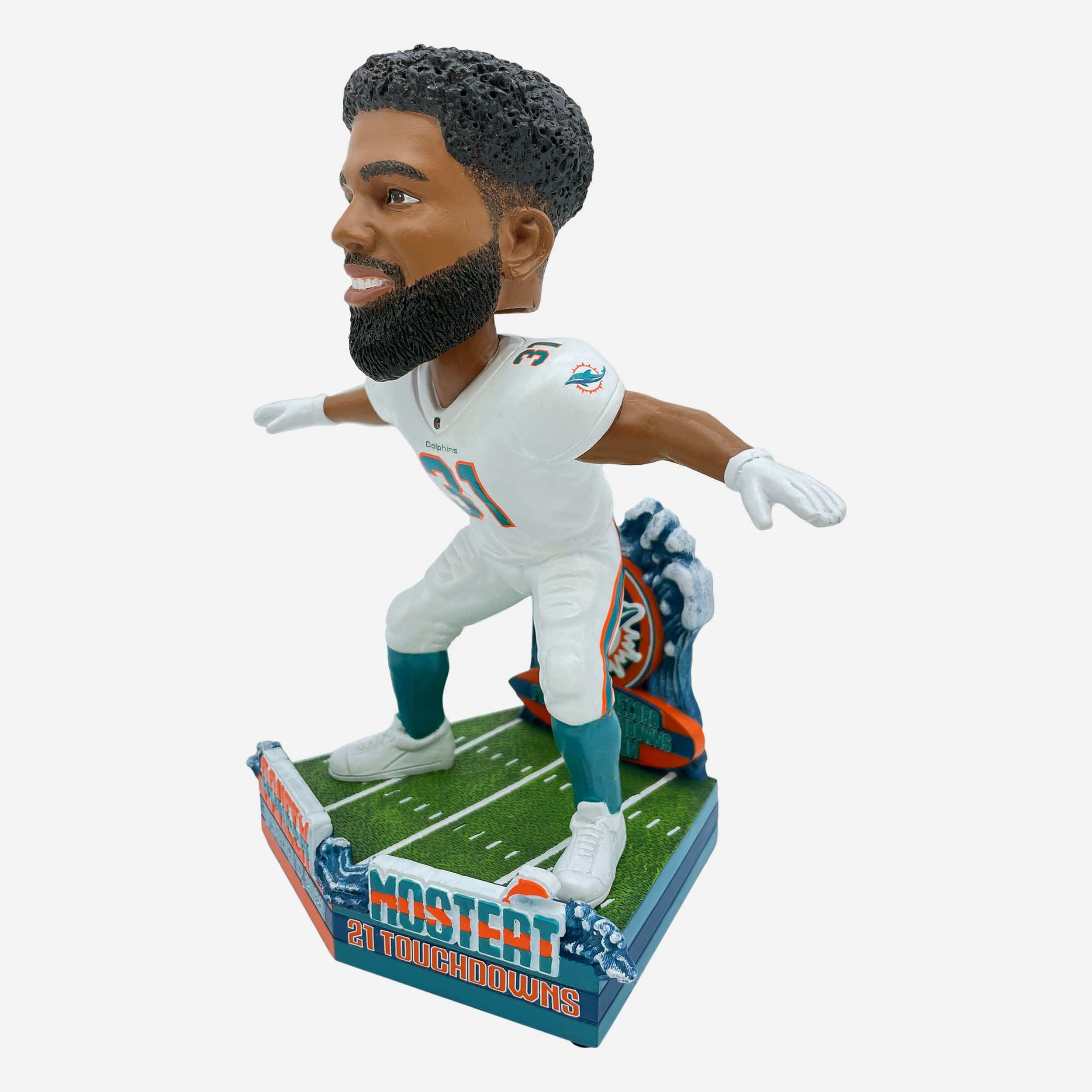 Raheem Mostert Miami Dolphins Franchise Single Season Touchdown Record Bobblehead - Image 4