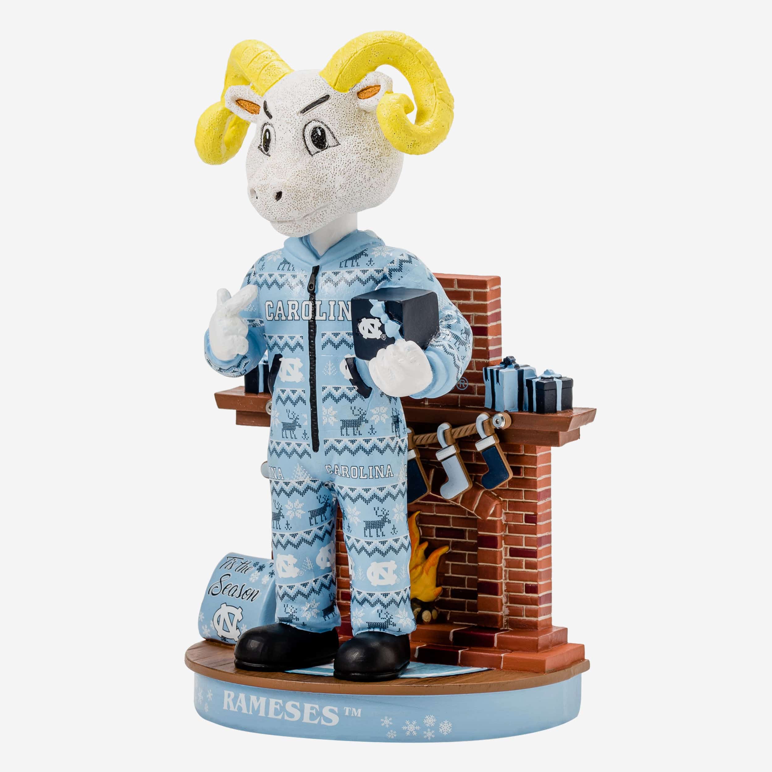 Rameses North Carolina Tar Heels Holiday Mascot Bobblehead - Image 4
