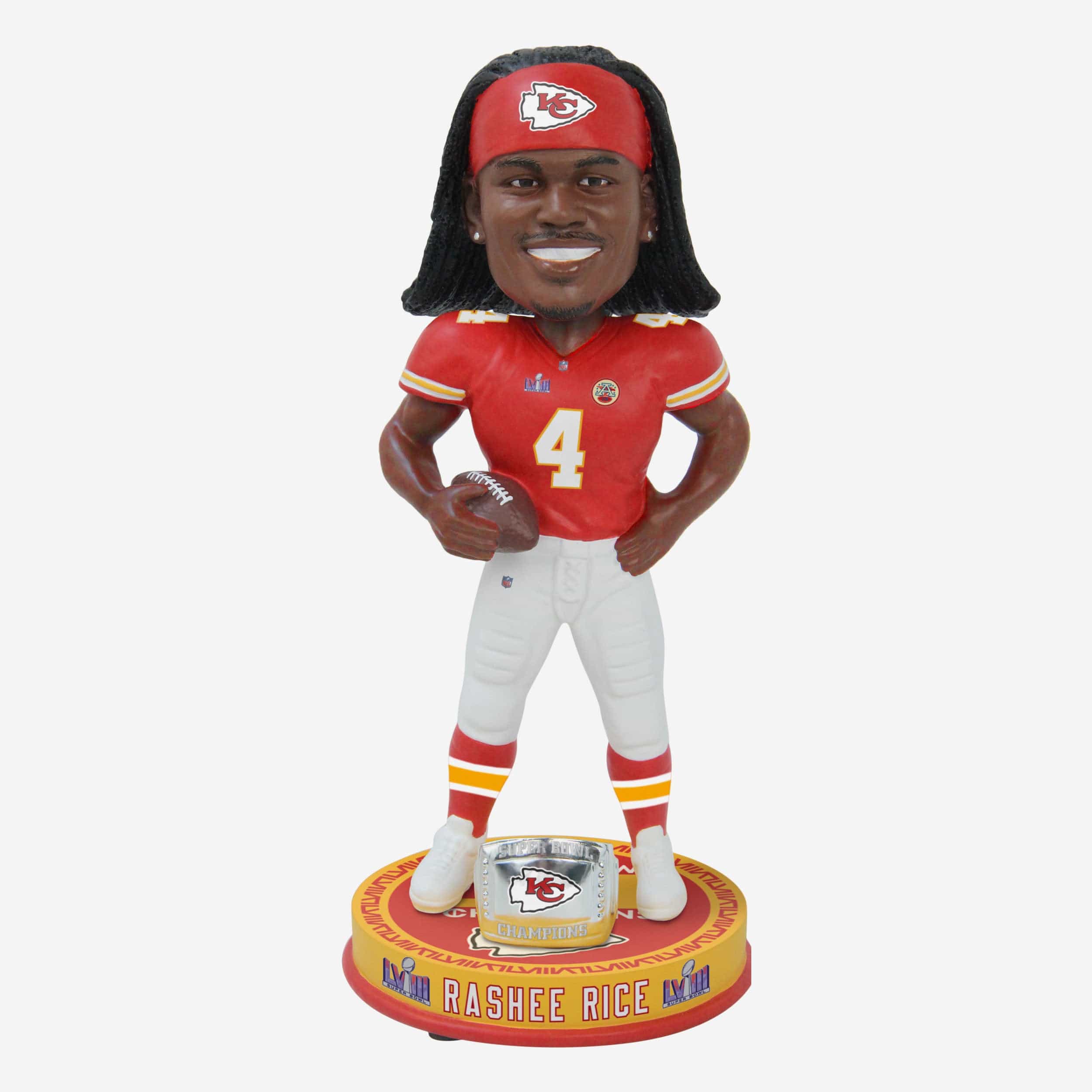 Rashee Rice Kansas City Chiefs Super Bowl LVIII Champions Bobblehead