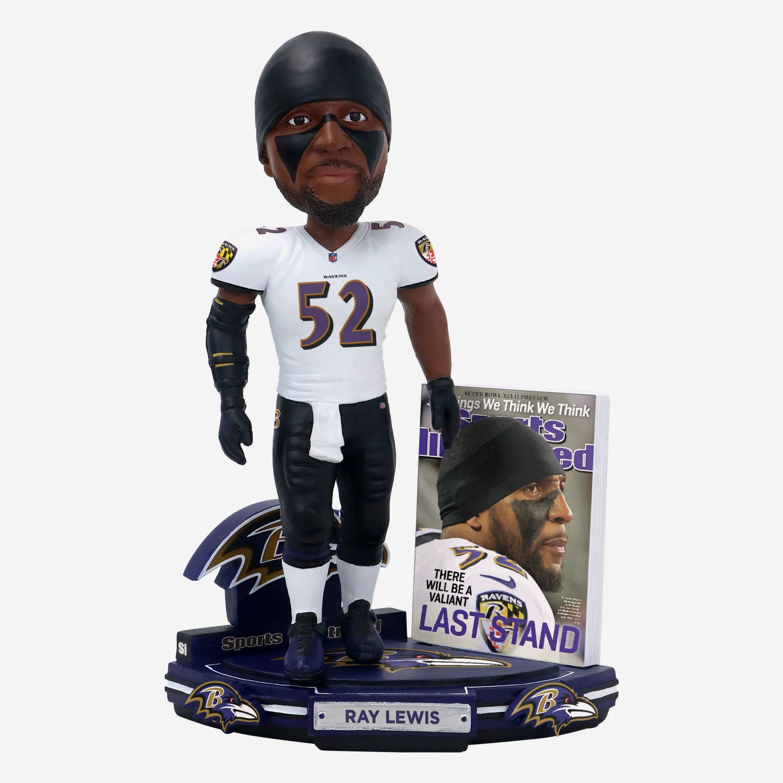 Ray Lewis Baltimore Ravens Valiant Last Stand Sports Illustrated Cover Bobblehead