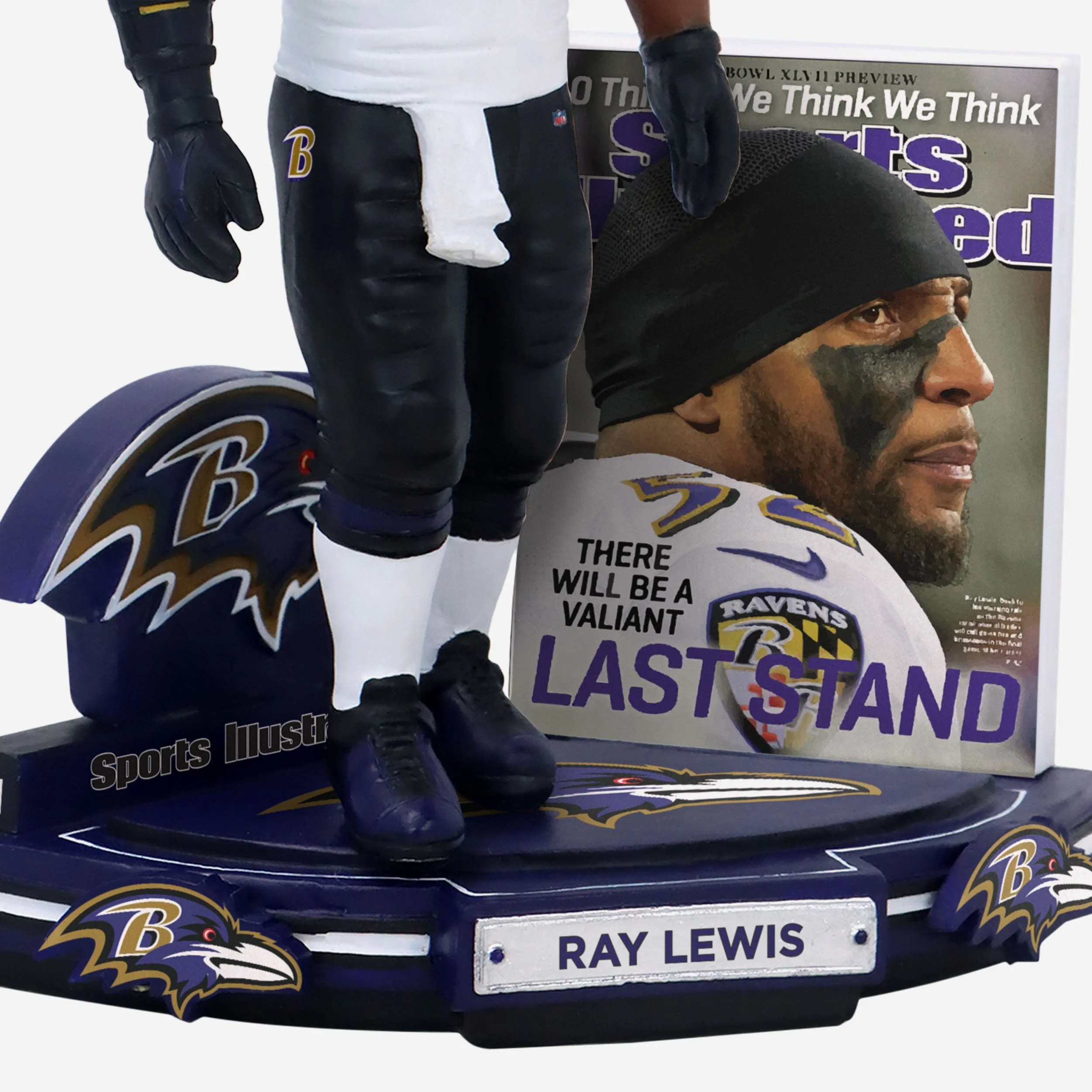 Ray Lewis Baltimore Ravens Valiant Last Stand Sports Illustrated Cover Bobblehead - Image 3