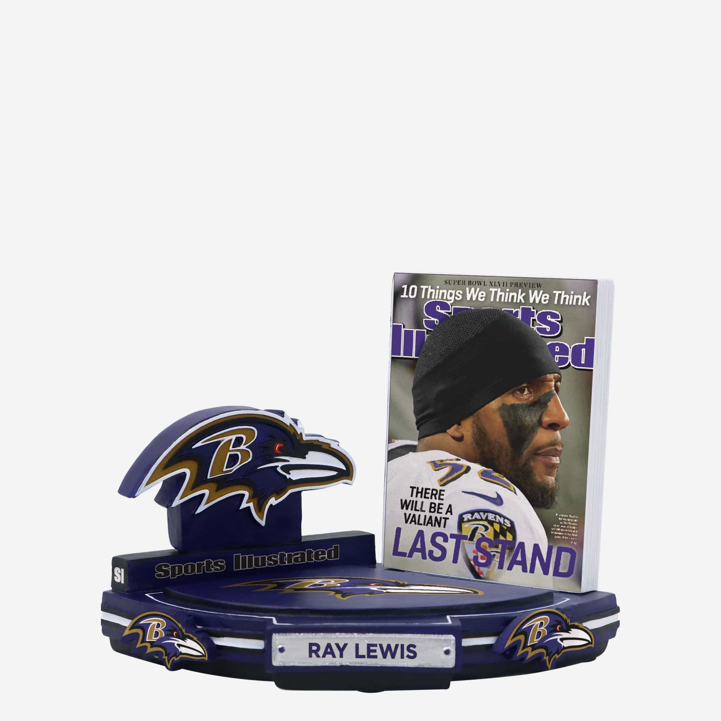 Ray Lewis Baltimore Ravens Valiant Last Stand Sports Illustrated Cover Bobblehead - Image 4