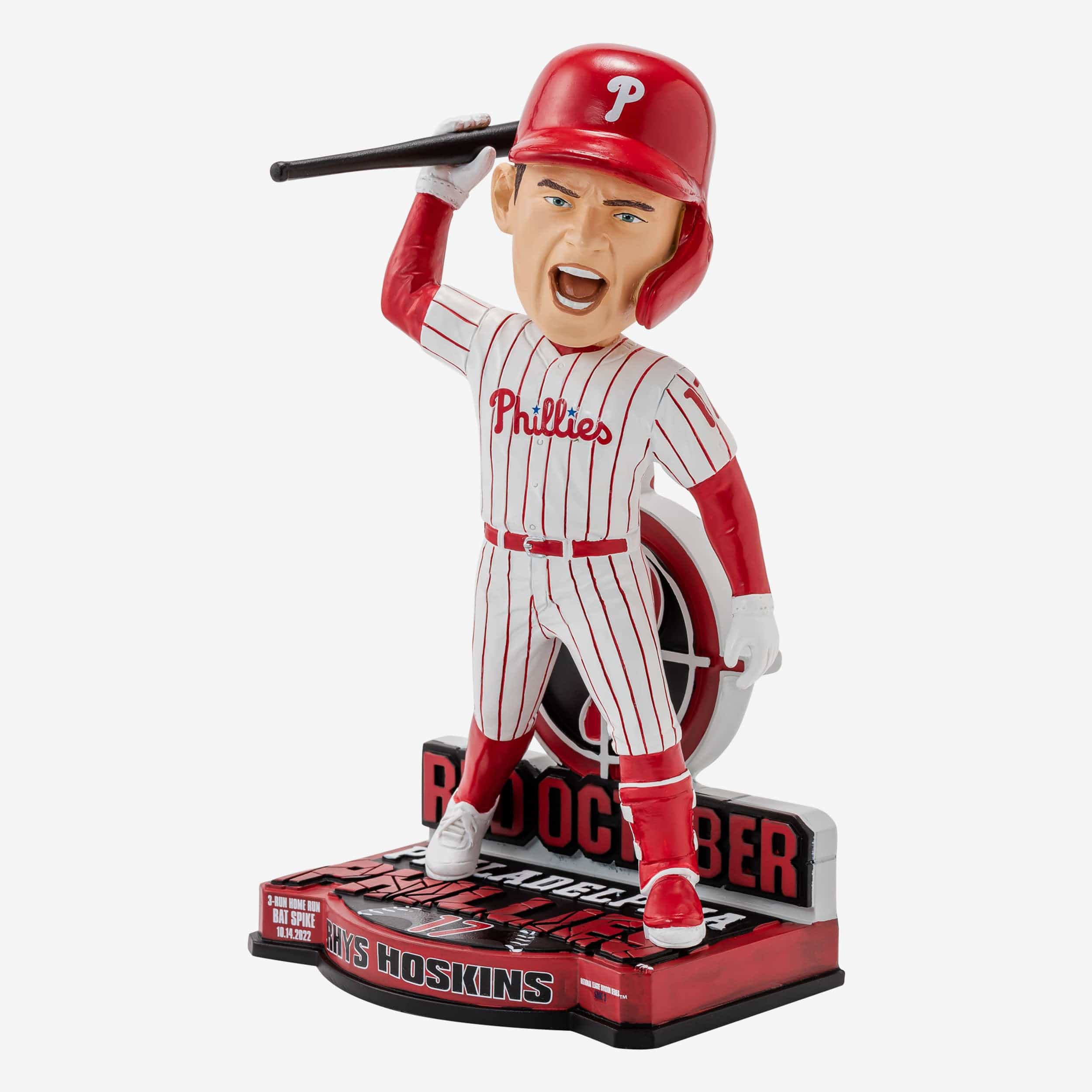 Rhys Hoskins Philadelphia Phillies Red October Bat Spike Bobblehead - Image 4