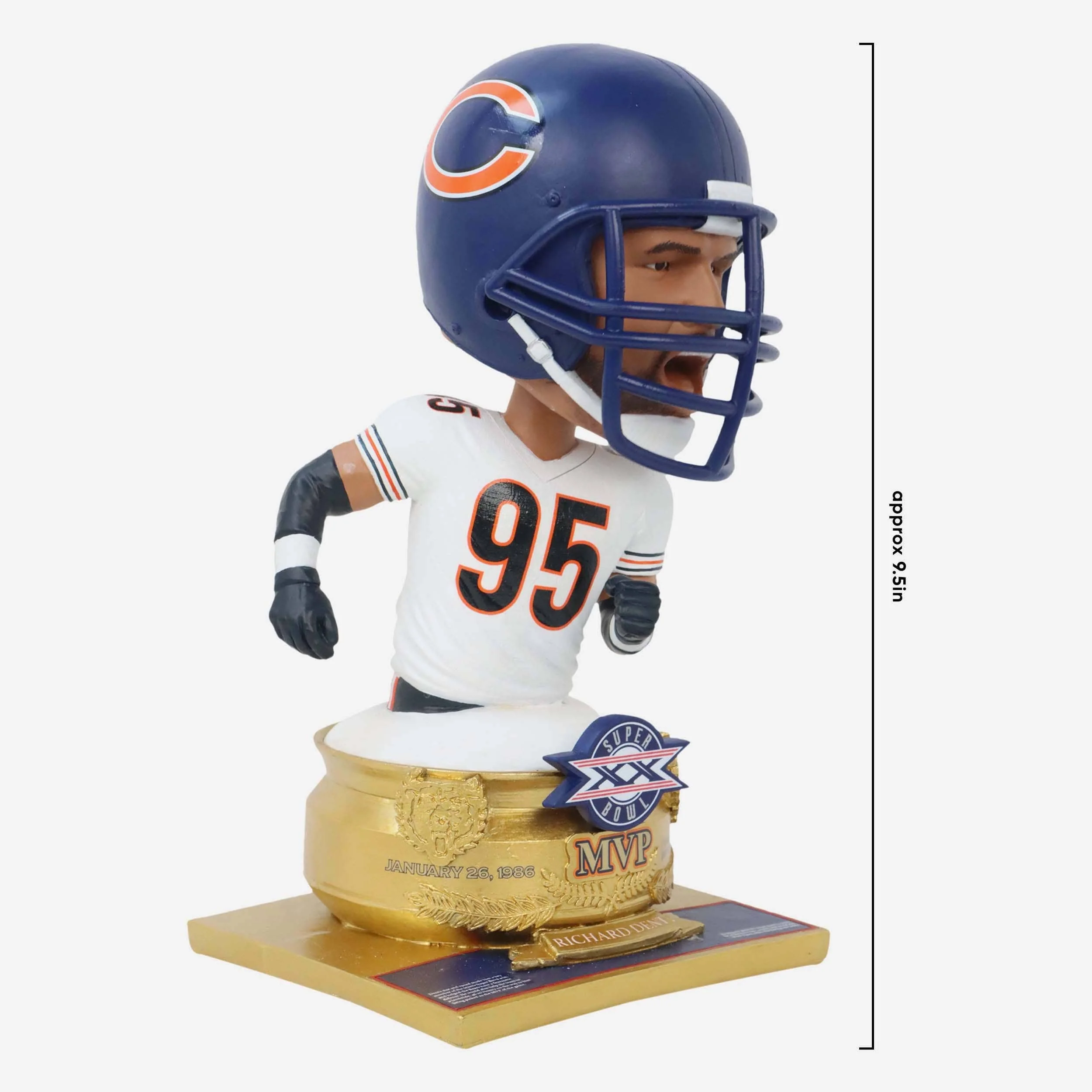 Richard Dent Chicago Bears Super Bowl XX MVP Bust Bighead Bobblehead - Image 5