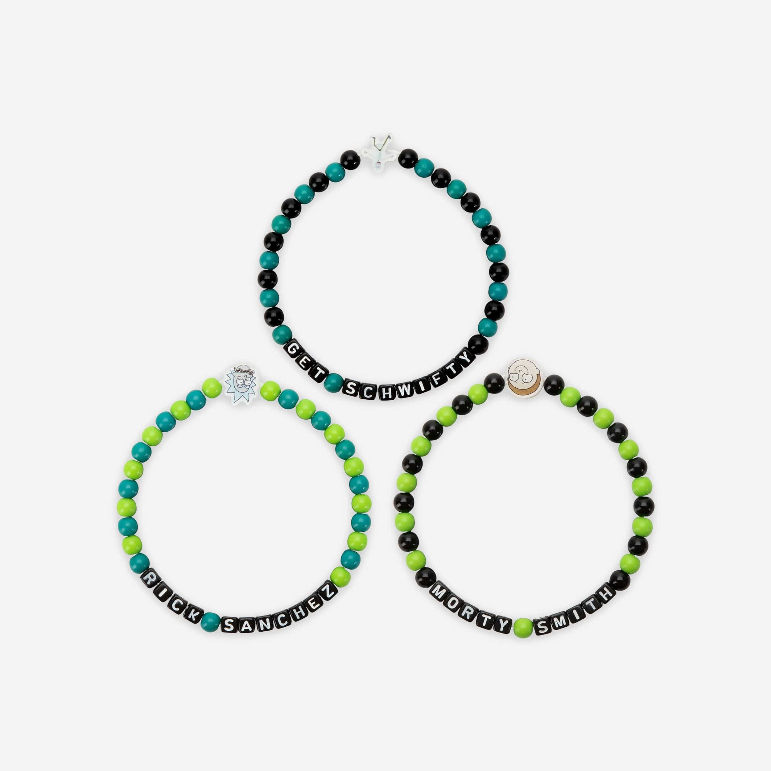 Rick Sanchez & Morty Smith Rick and Morty 3 Pack Beaded Friendship Bracelet - Image 3