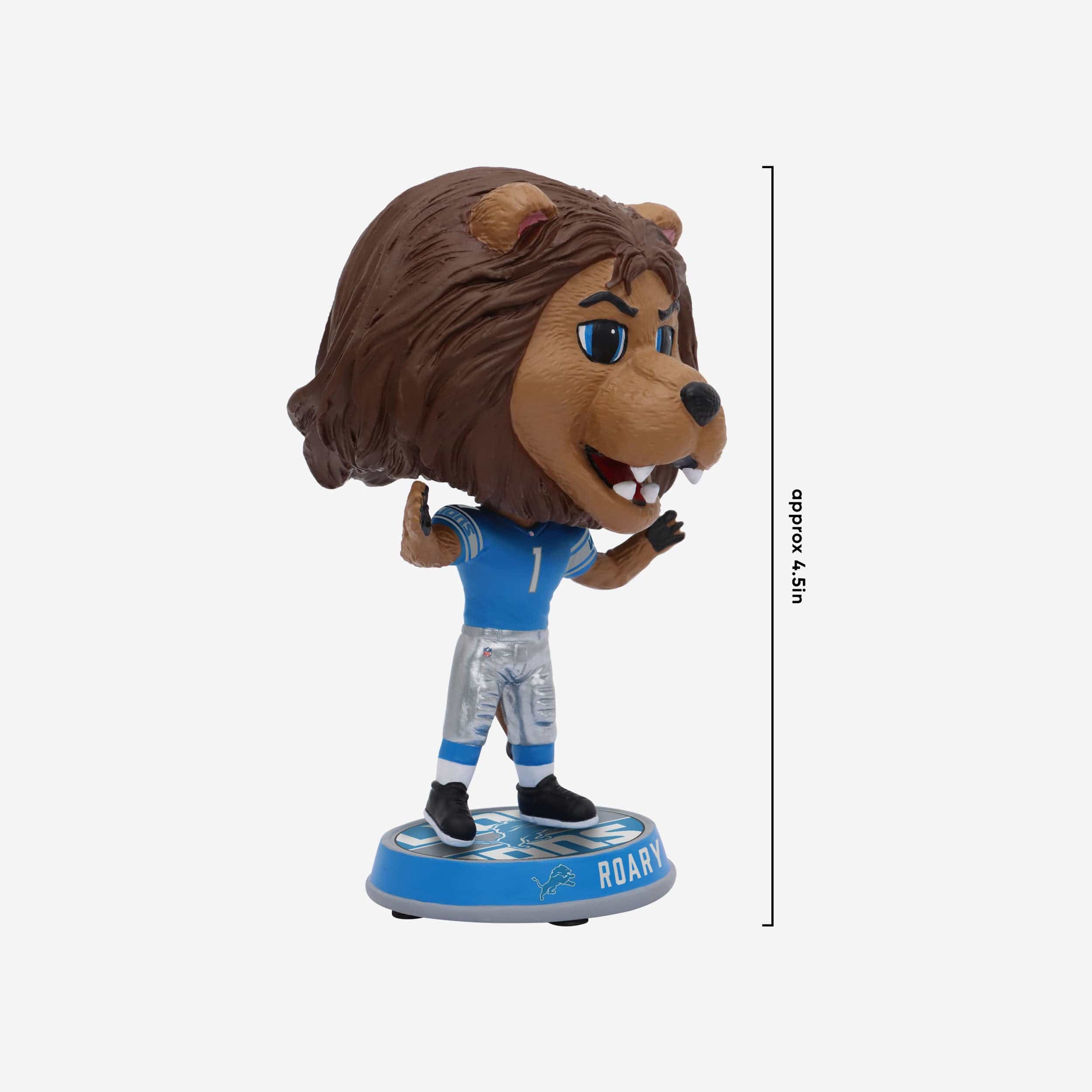 Roary Detroit Lions Mascot Field Stripe Mini Bighead Bobblehead - Image 4