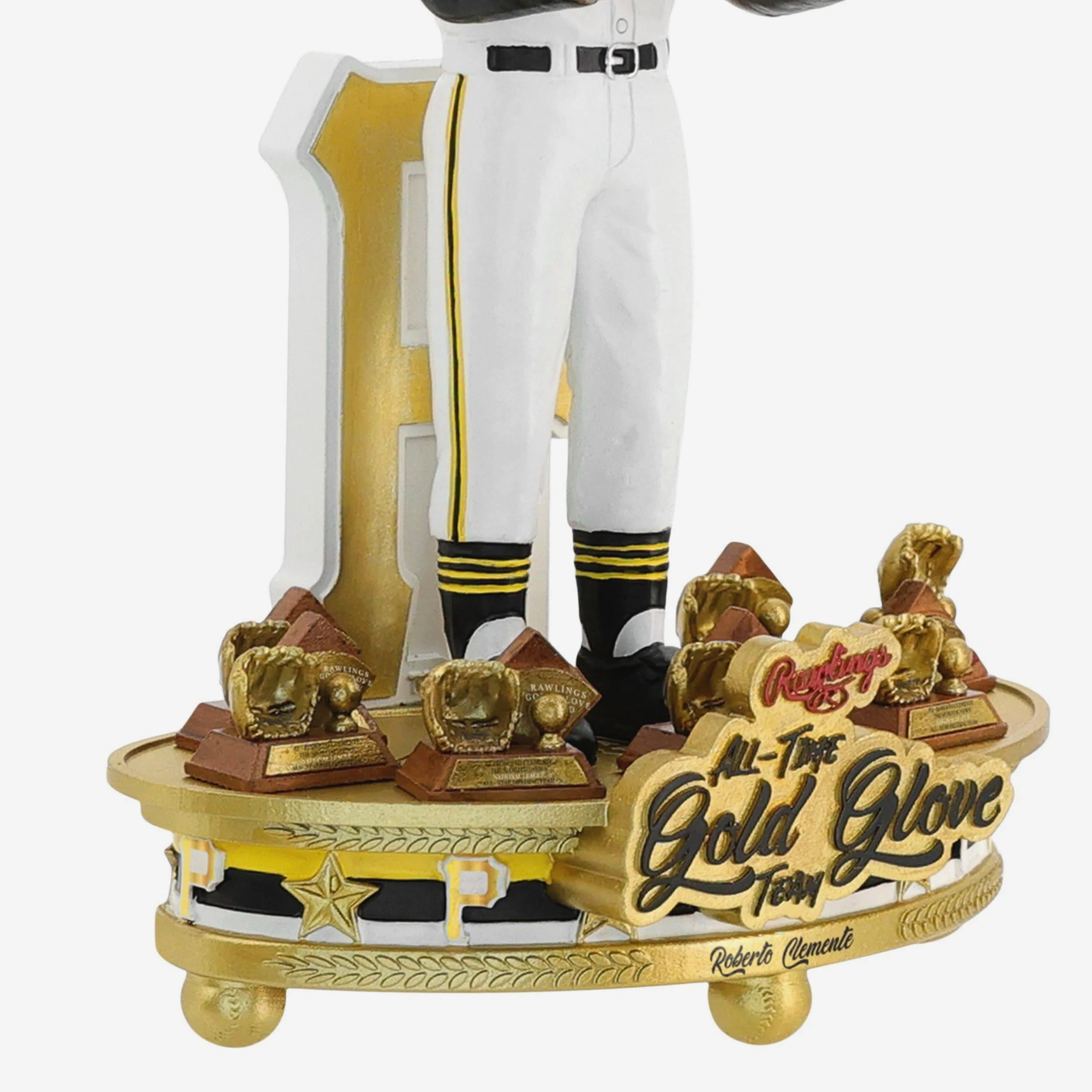 Roberto Clemente Pittsburgh Pirates All Time Gold Glove Team Bobblehead - Image 3