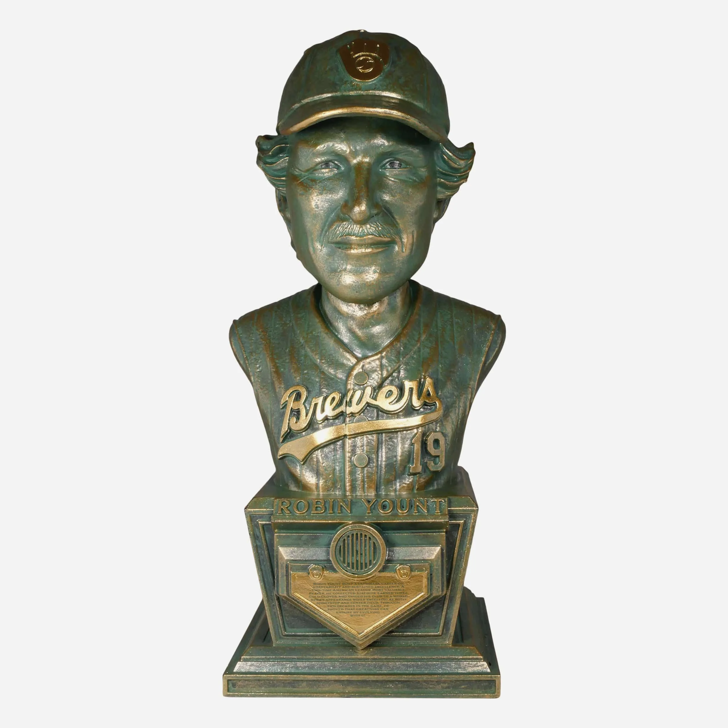 Robin Yount Milwaukee Brewers Bronze Patina Bust Bobblehead