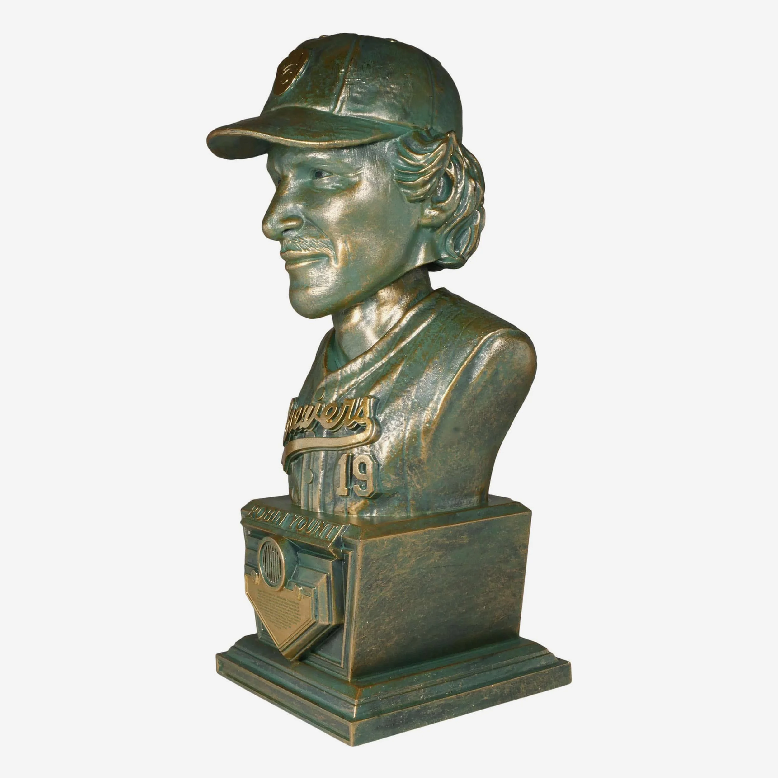 Robin Yount Milwaukee Brewers Bronze Patina Bust Bobblehead - Image 6