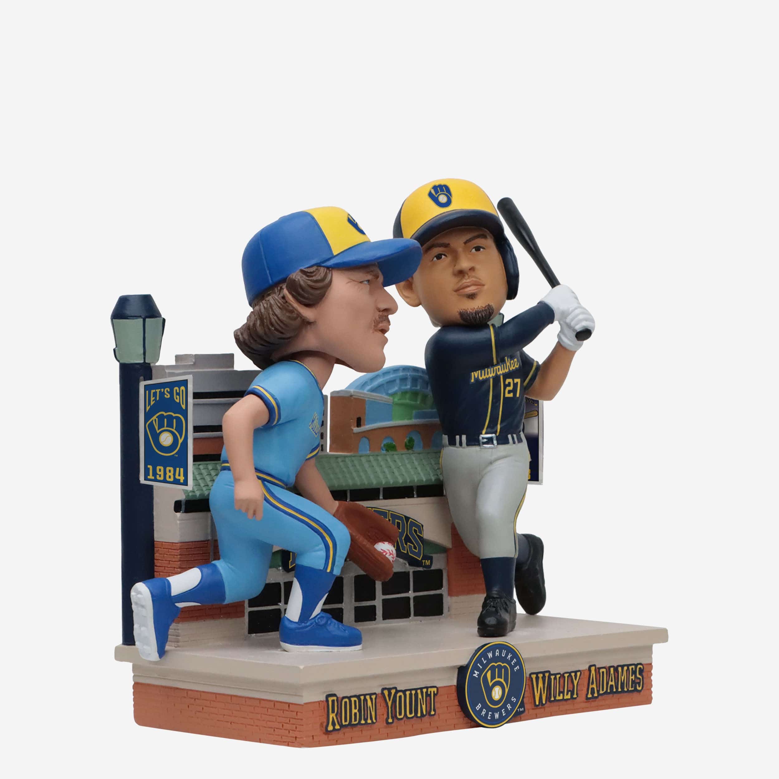 Robin Yount & Willy Adames Milwaukee Brewers Then and Now Bobblehead - Image 5