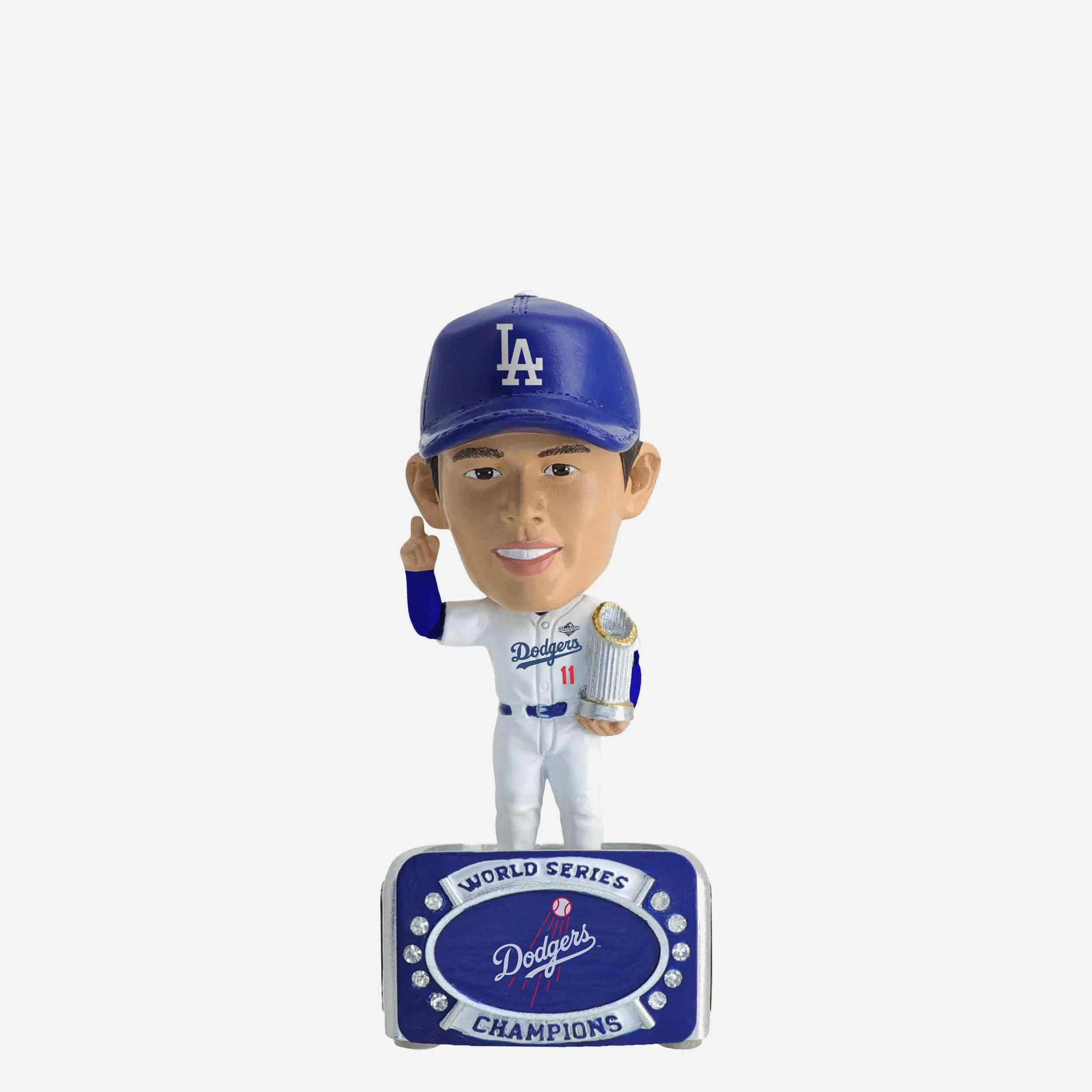 Roki Sasaki Los Angeles Dodgers 2025 World Series Champions Mini Ring Base Bighead Bobblehead