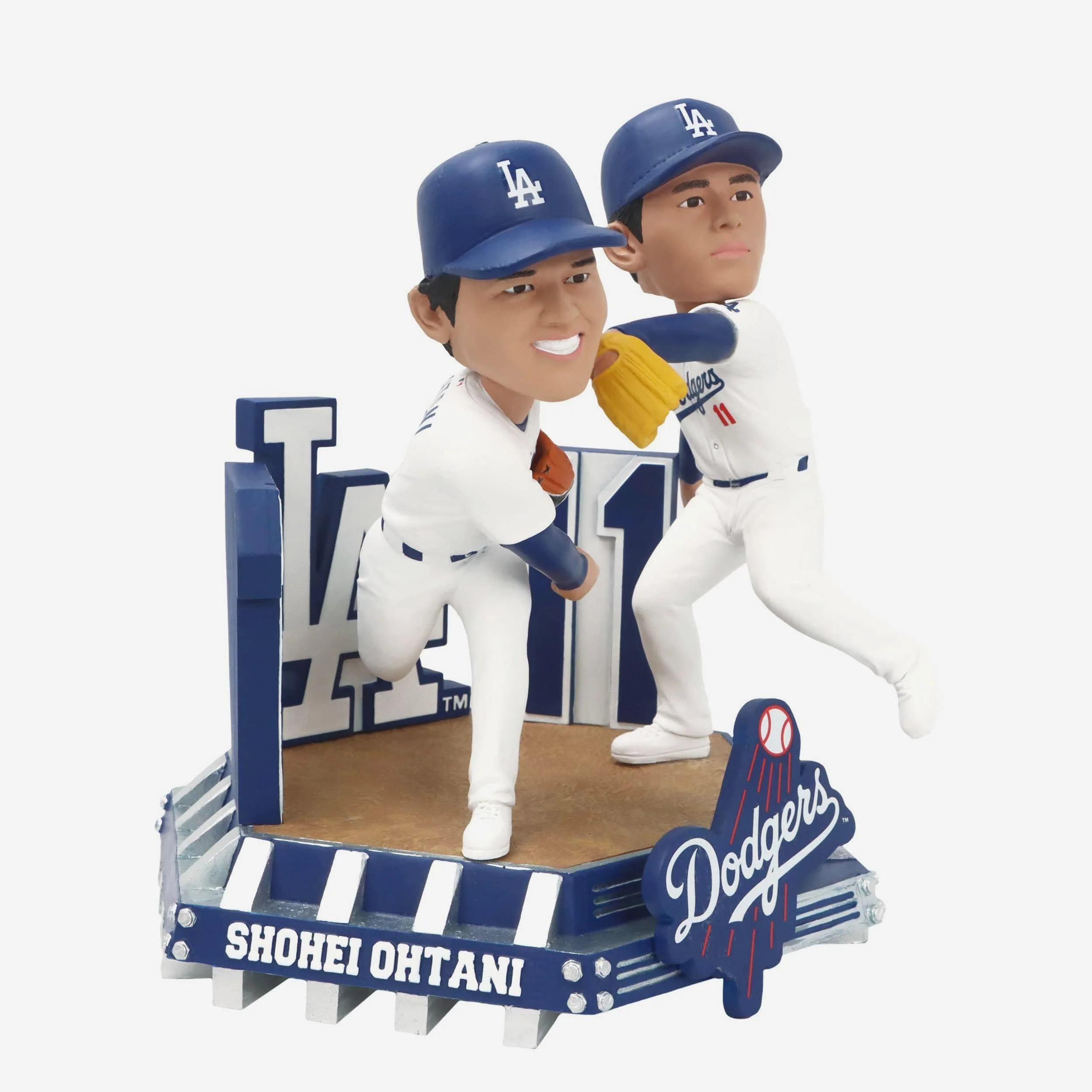 Roki Sasaki & Shohei Ohtani Los Angeles Dodgers Pitching Dual Bobblehead - Image 5