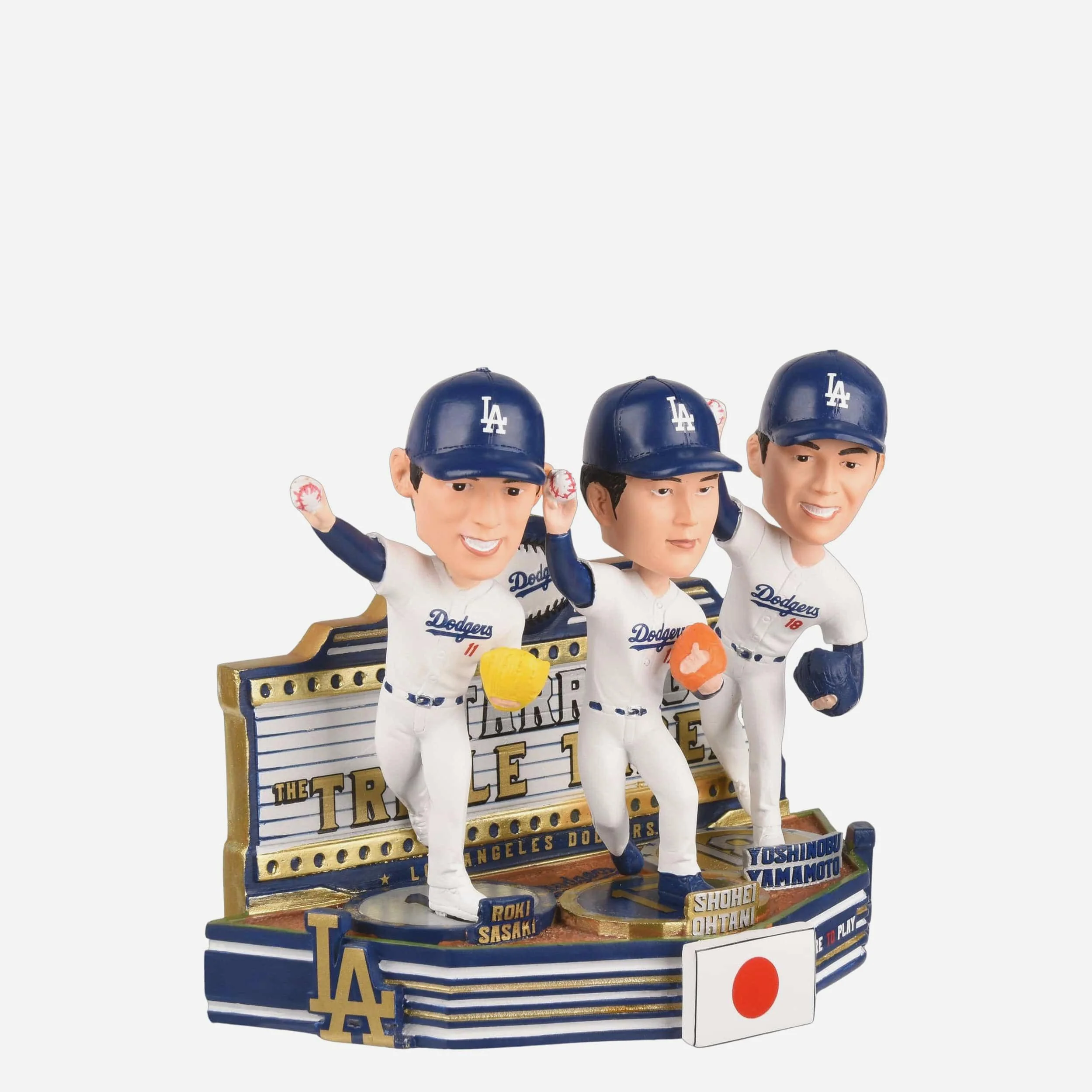Roki Sasaki & Shohei Ohtani & Yoshinobu Yamamoto Los Angeles Dodgers Japan's Big Arms Bobblehead - Image 5