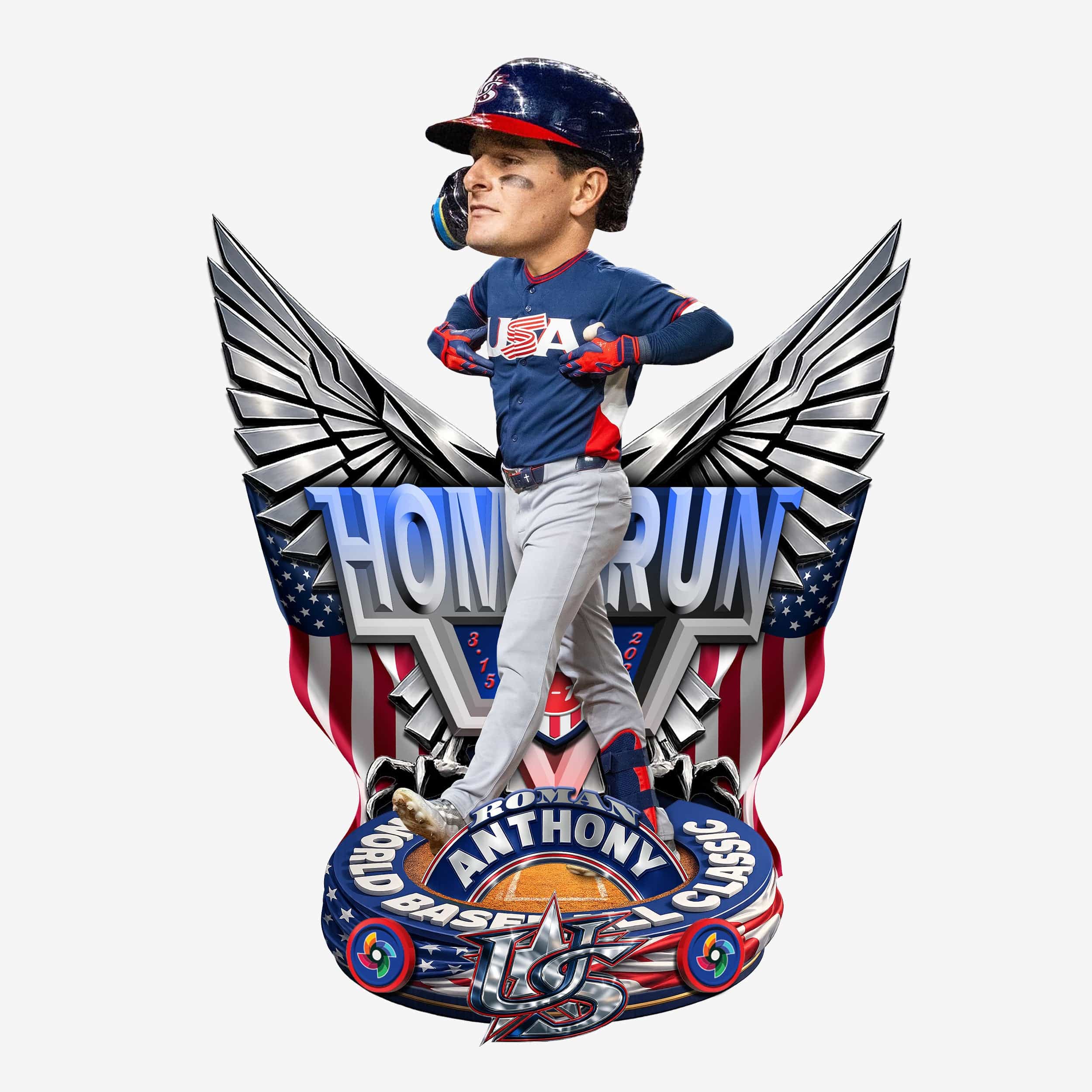 Roman Anthony USA 2026 World Baseball Classic Go-Ahead Home Run Bobblehead