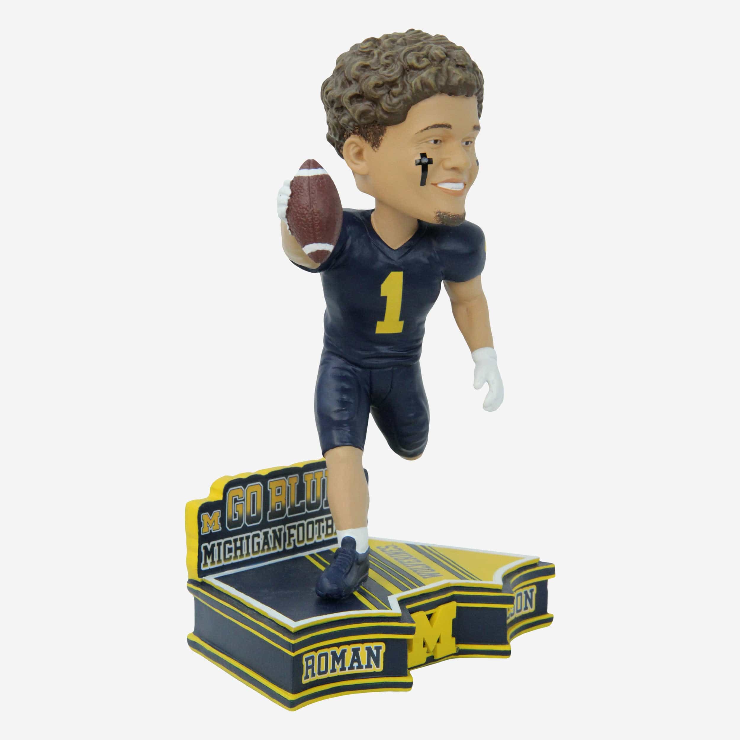 Roman Wilson Michigan Wolverines 2023 Football Blue Uniform Student Athlete Bobblehead - Image 4