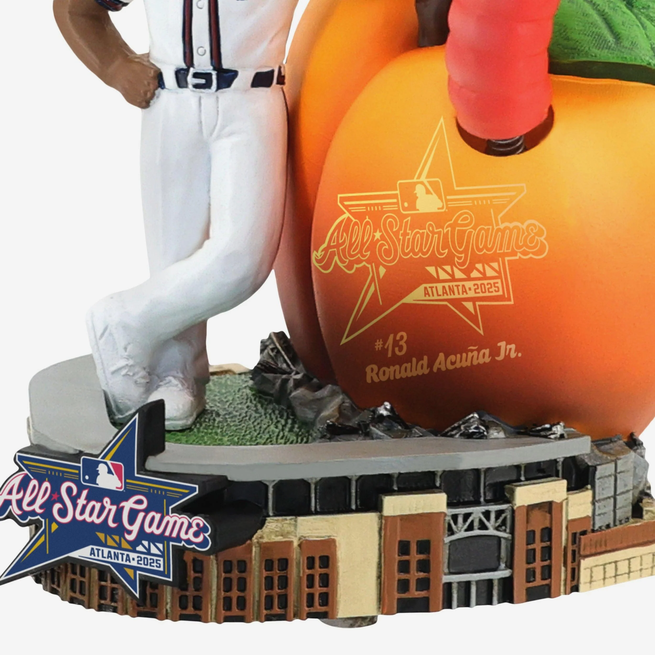 Ronald Acuna Jr Atlanta Braves 2025 MLB All-Star Peach Dual Bobblehead - Image 3