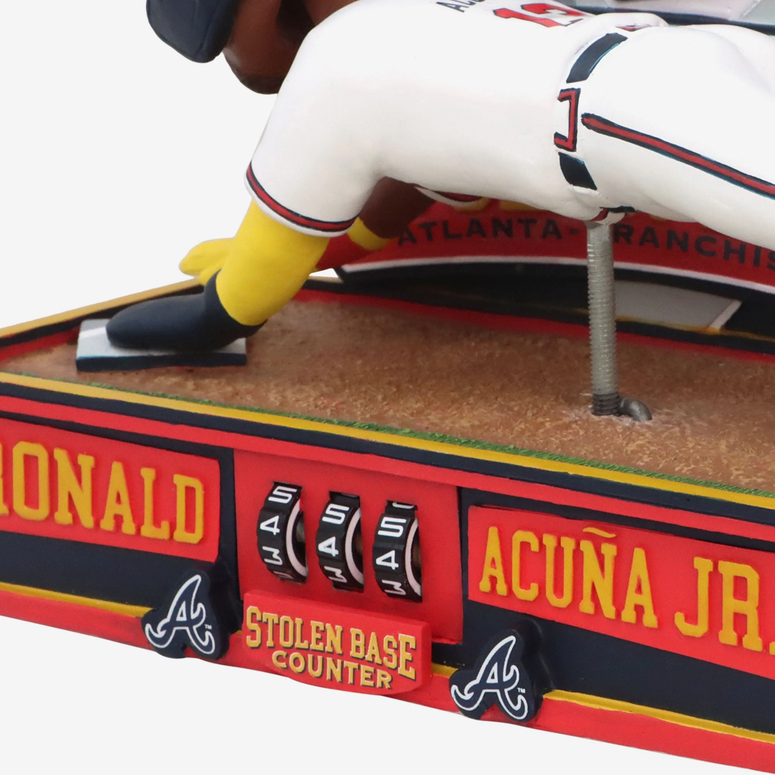 Ronald Acuna Jr Atlanta Braves Franchise Stolen Base Record Counter Bobblehead - Image 3