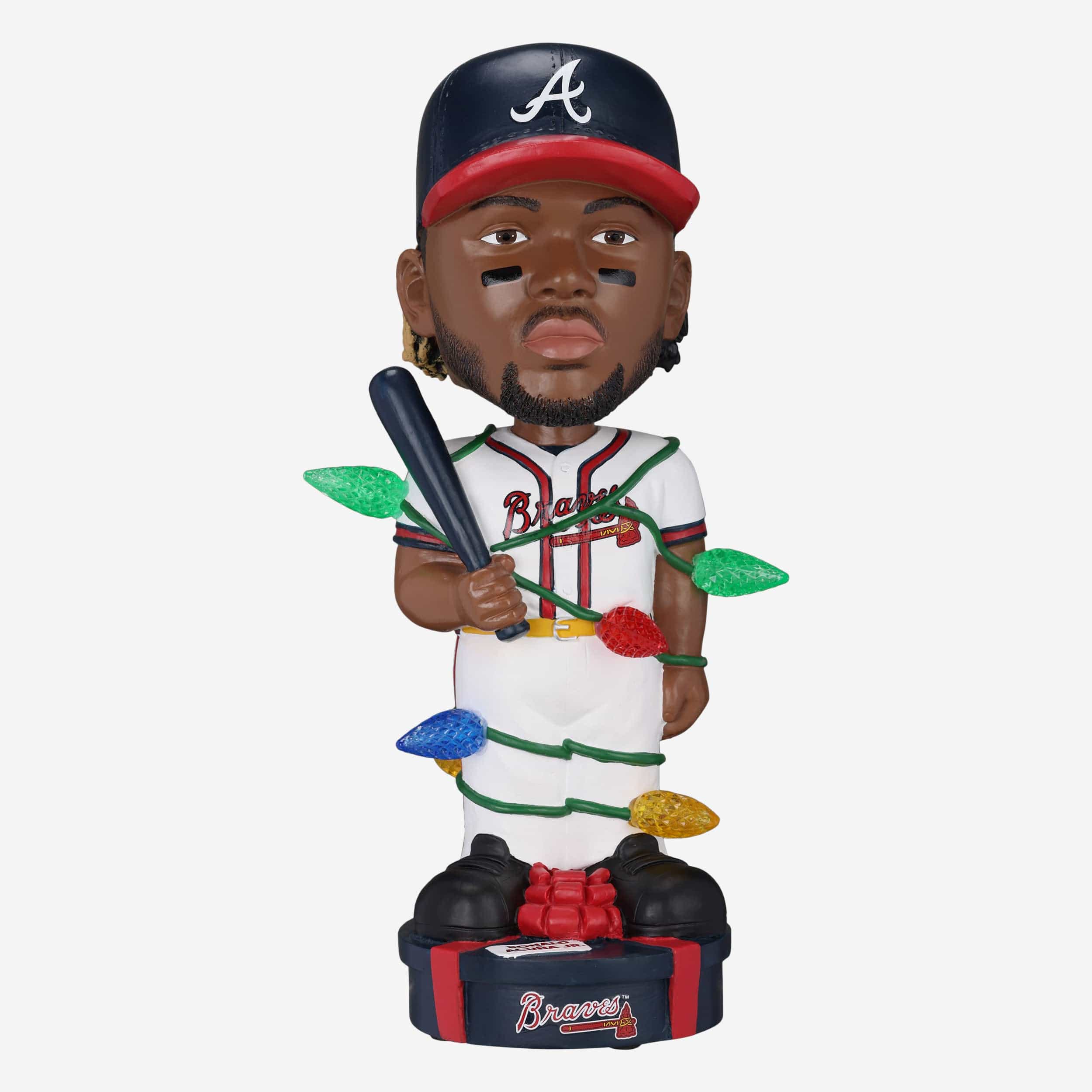 Ronald Acuna Jr Atlanta Braves Holiday Lights Bobblehead