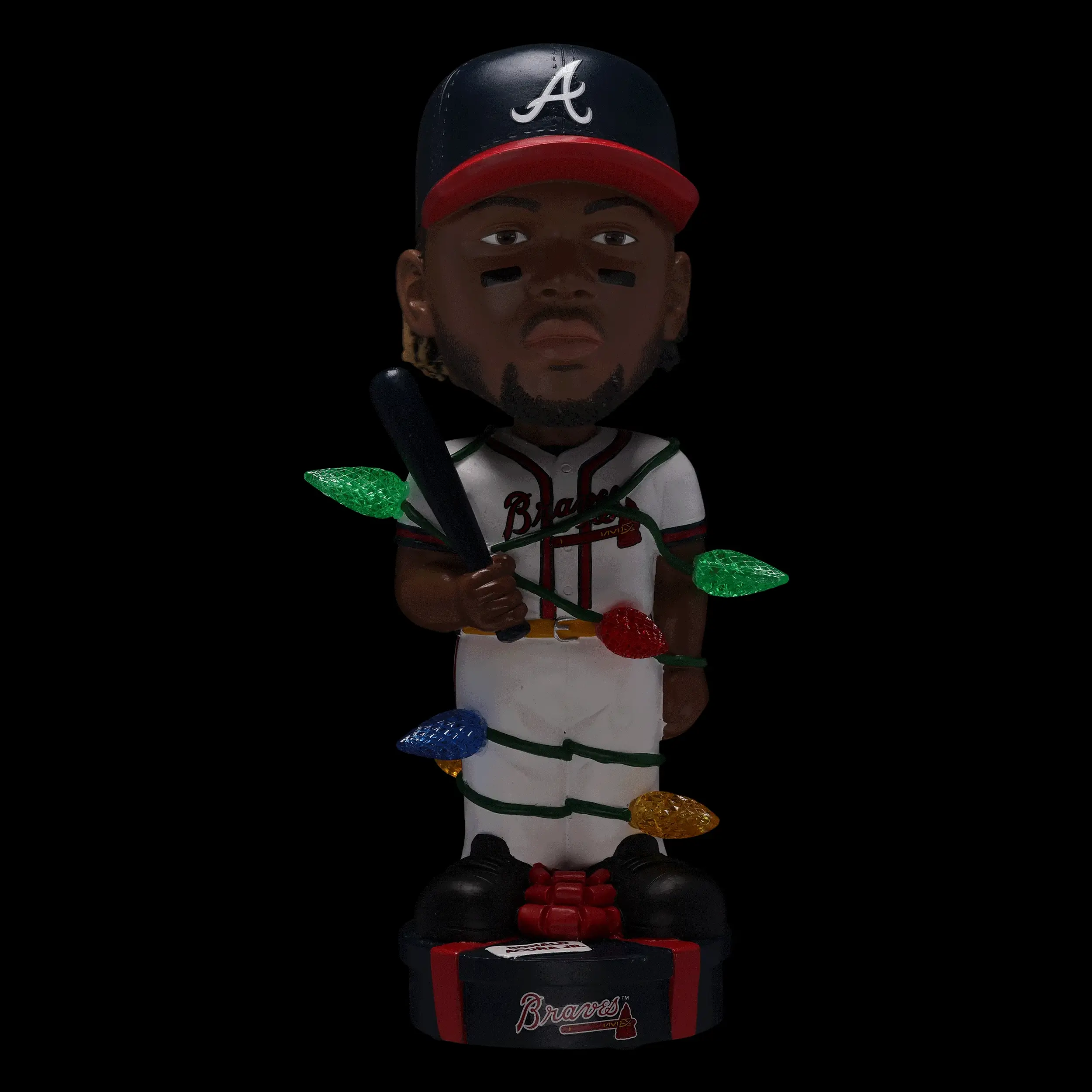 Ronald Acuna Jr Atlanta Braves Holiday Lights Bobblehead - Image 2