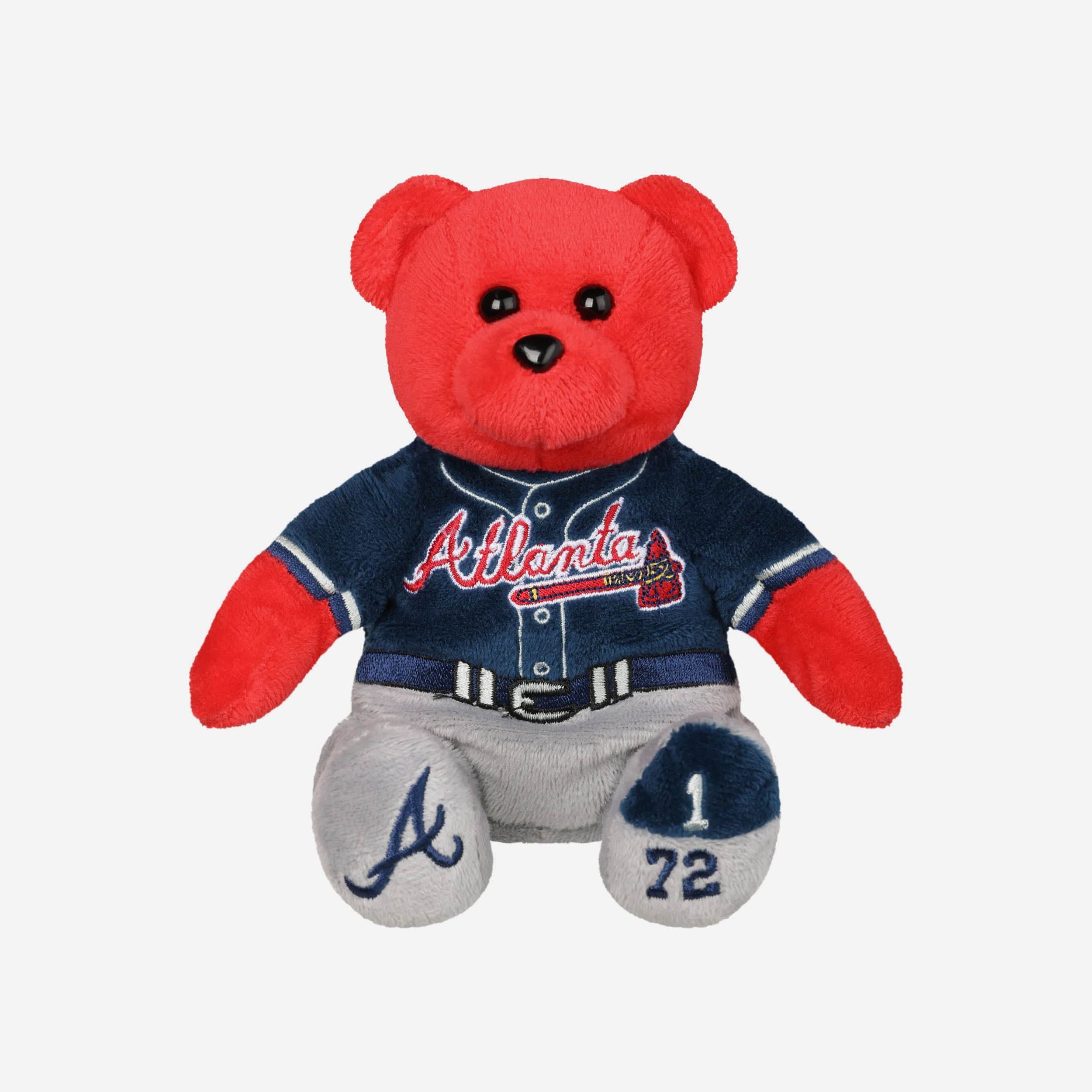 Ronald Acuna Jr Atlanta Braves Team Beans Embroidered Player Bear - Image 4
