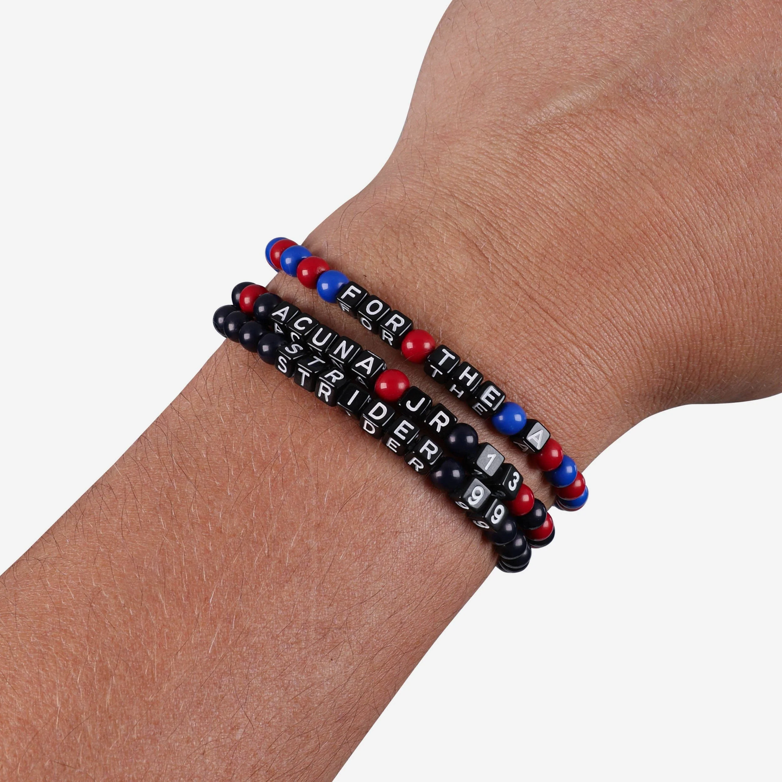 Ronald Acuna Jr & Spencer Strider Atlanta Braves 3 Pack Player Beaded Friendship Bracelet - Image 4