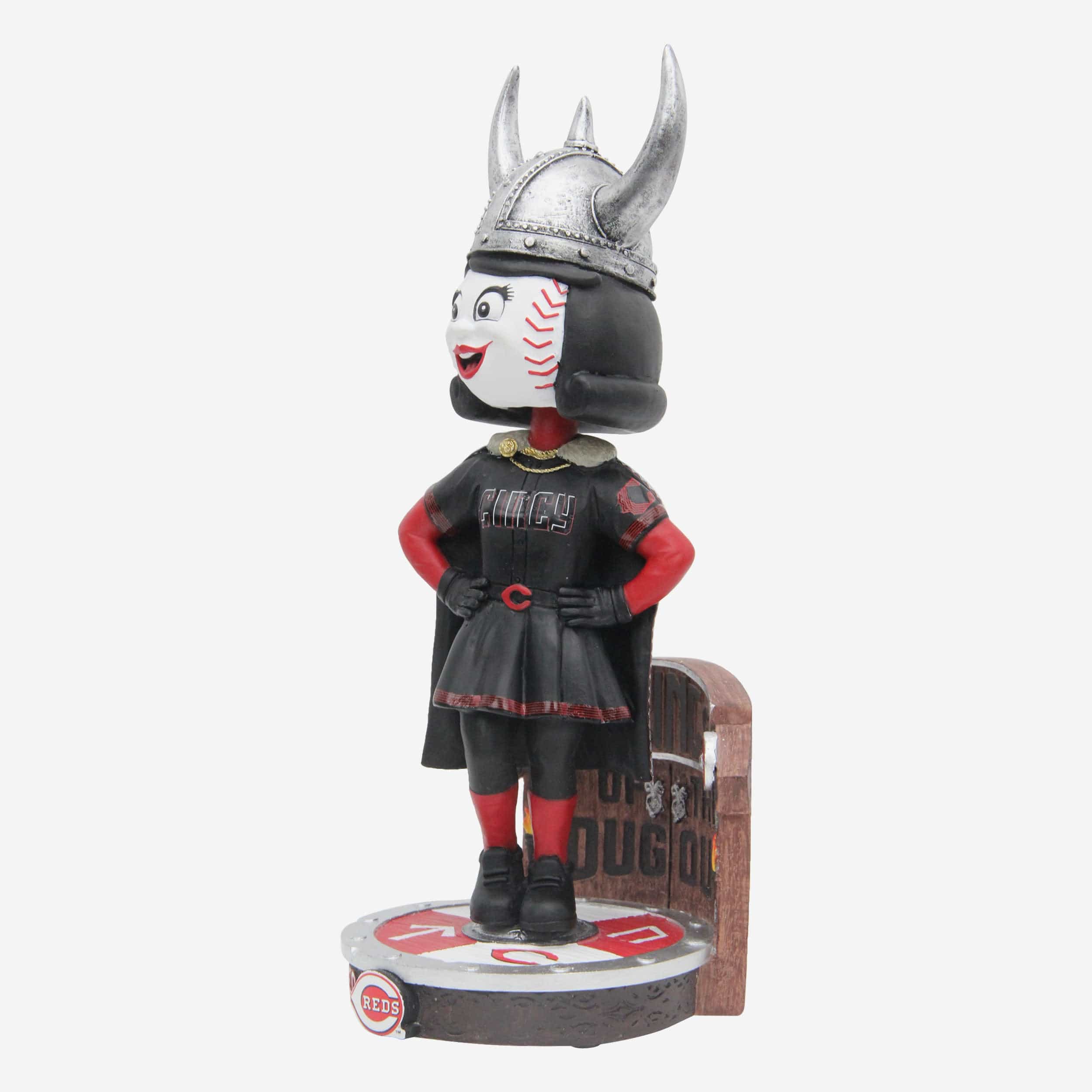 Rosie Red Cincinnati Reds City Connect Viking Hat Home Run Celebration Mascot Bobblehead - Image 4