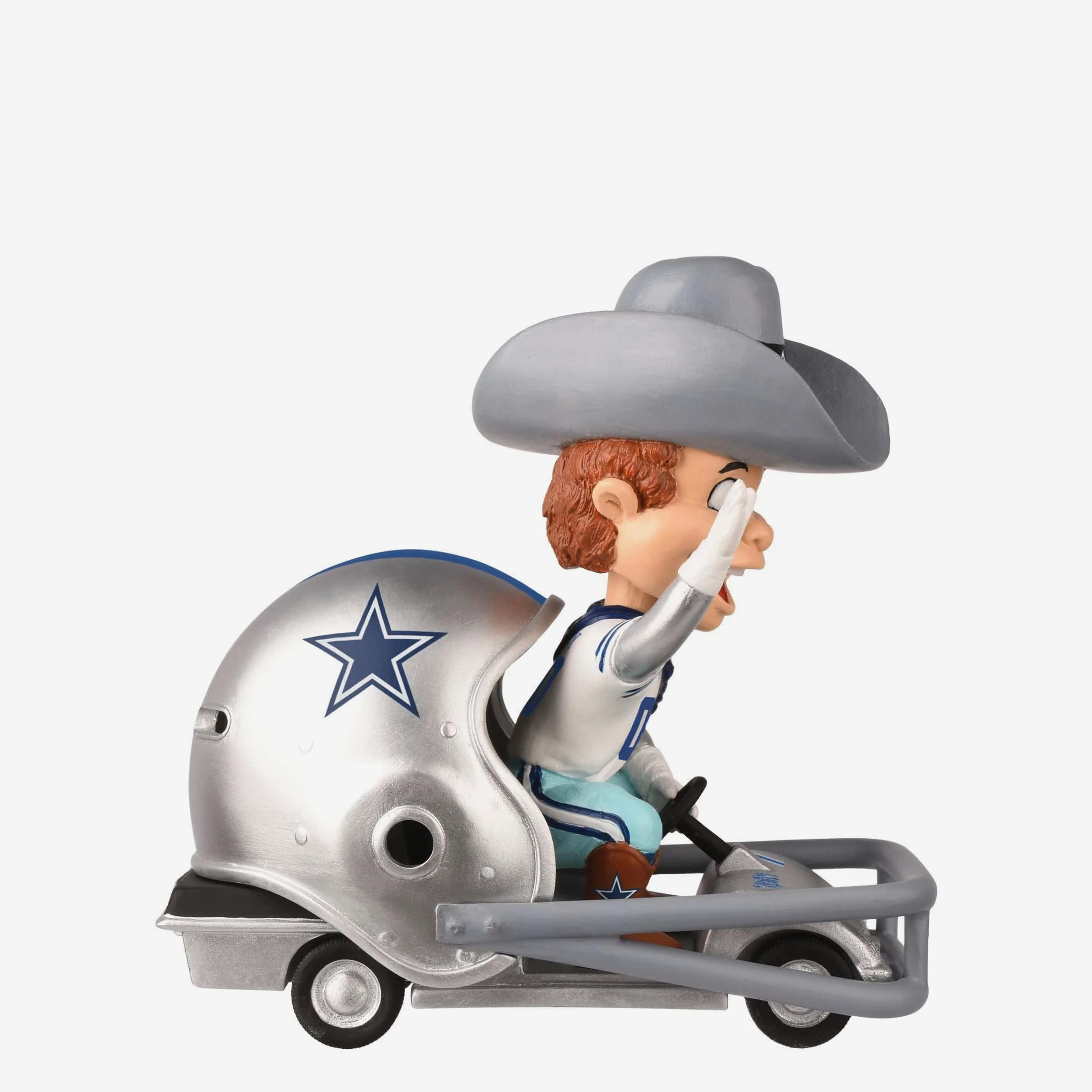 Rowdy Dallas Cowboys Helmet Cart Mascot Bobblehead - Image 2