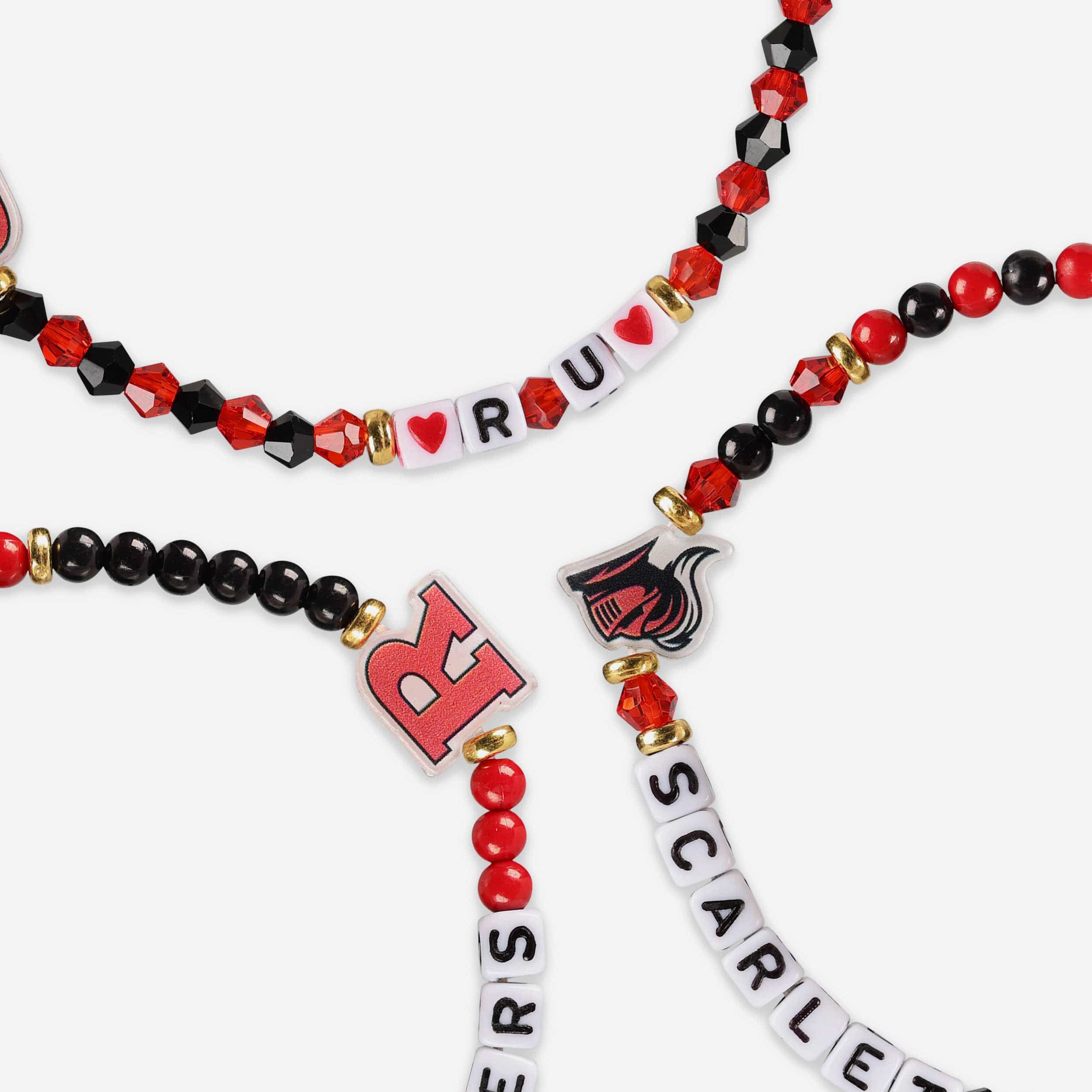 Rutgers Scarlet Knights 3 Pack Friendship Bracelet - Image 2