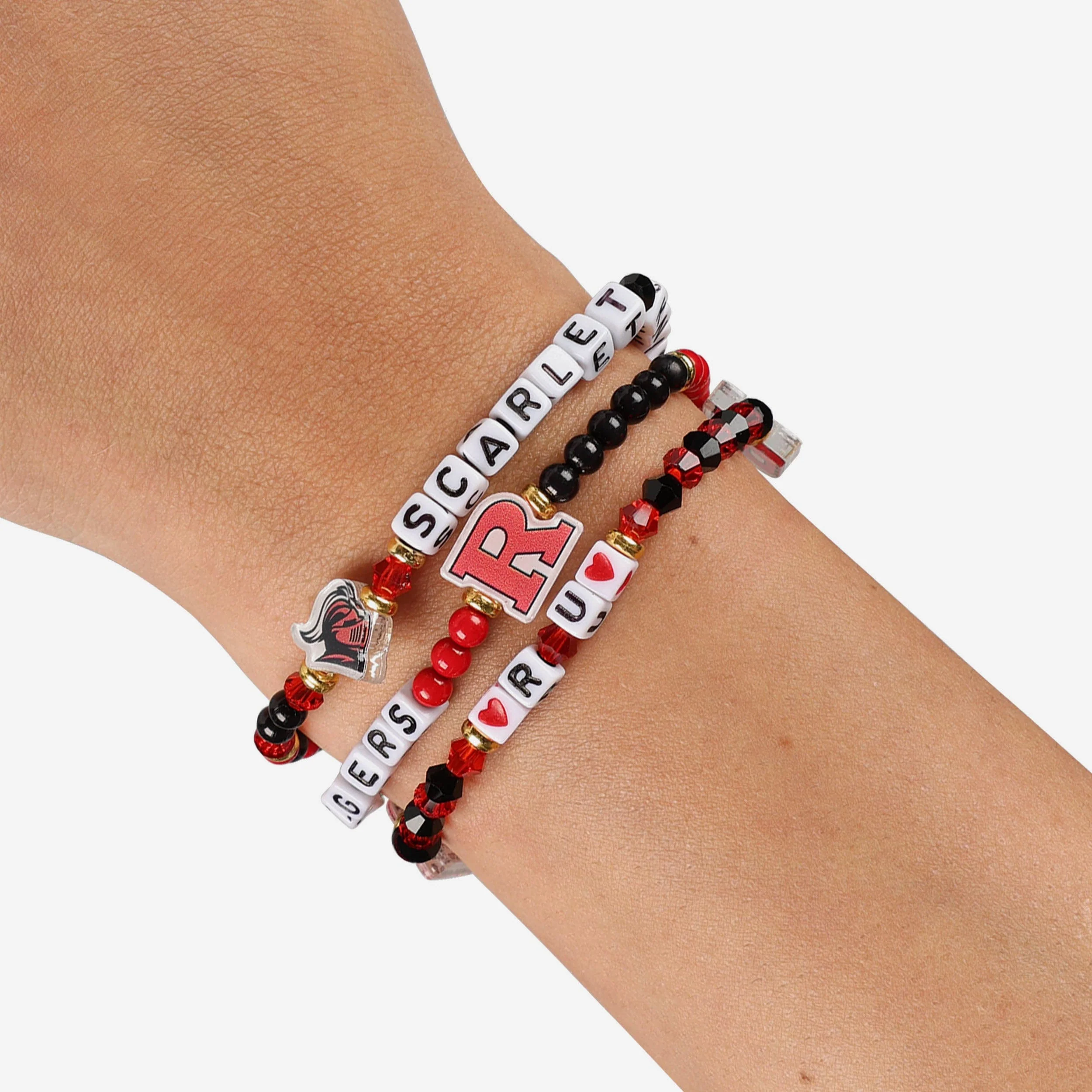 Rutgers Scarlet Knights 3 Pack Friendship Bracelet - Image 4