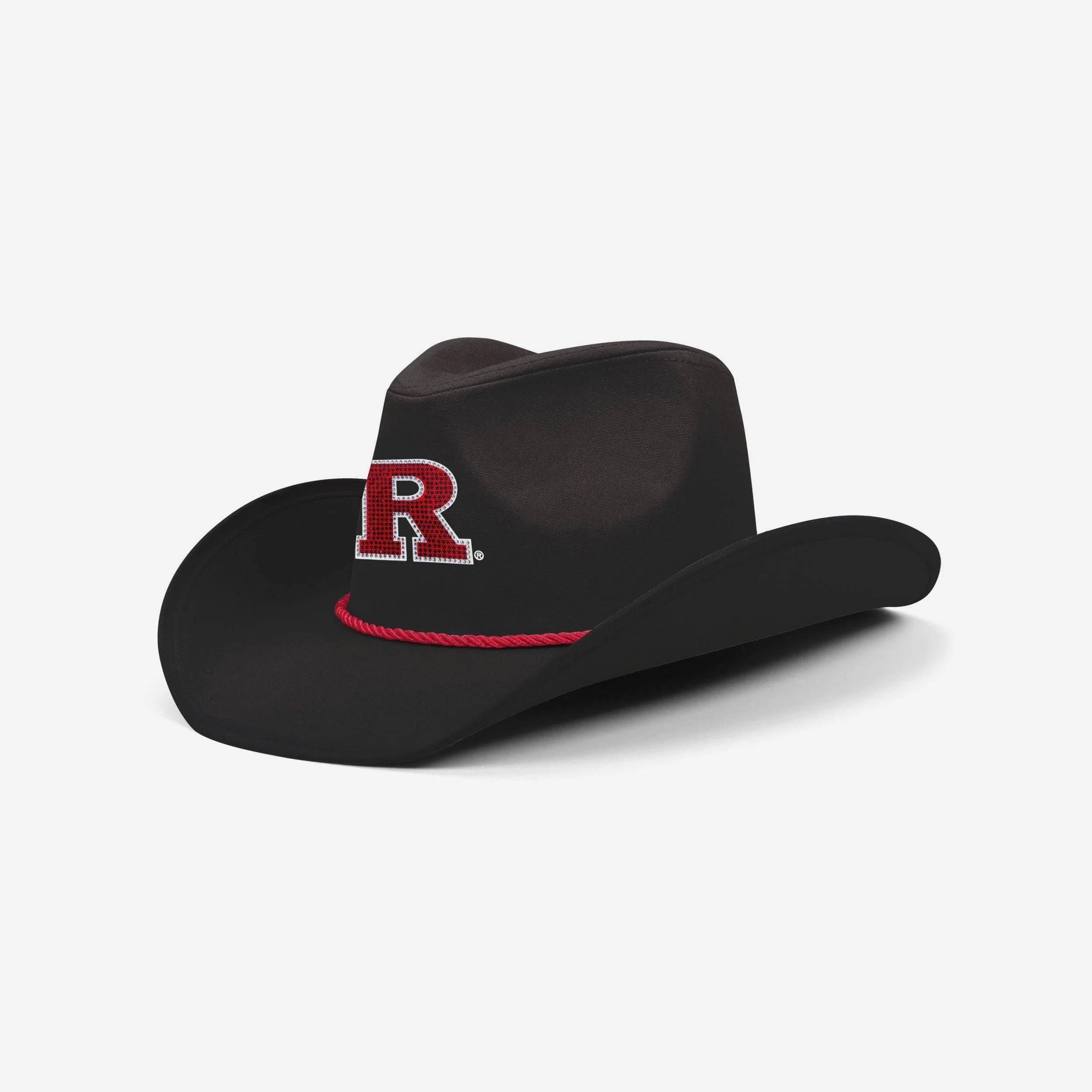 Rutgers Scarlet Knights Black Rhinestone Logo Cowboy Hat