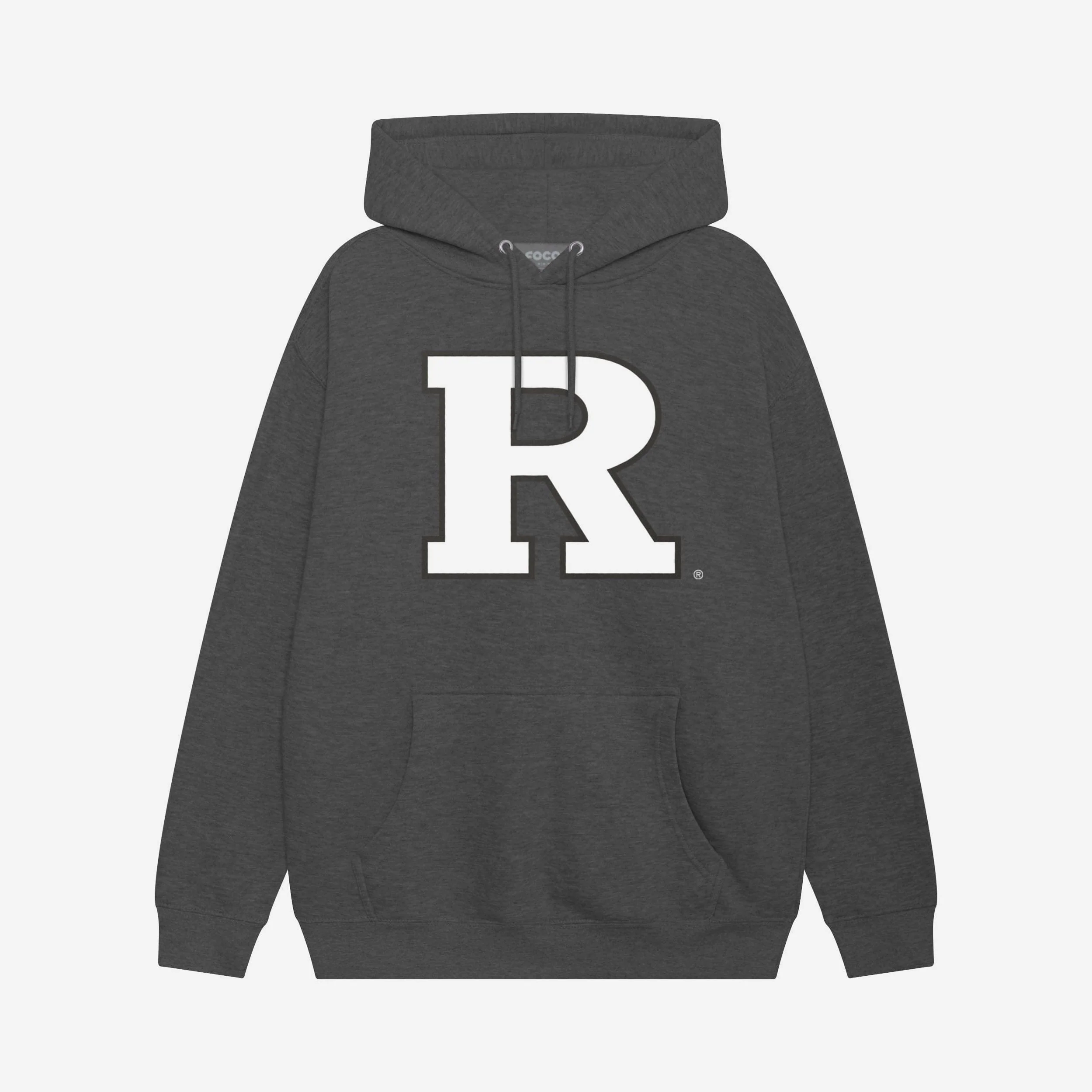 Rutgers Scarlet Knights Black & White Primary Logo Hoodie
